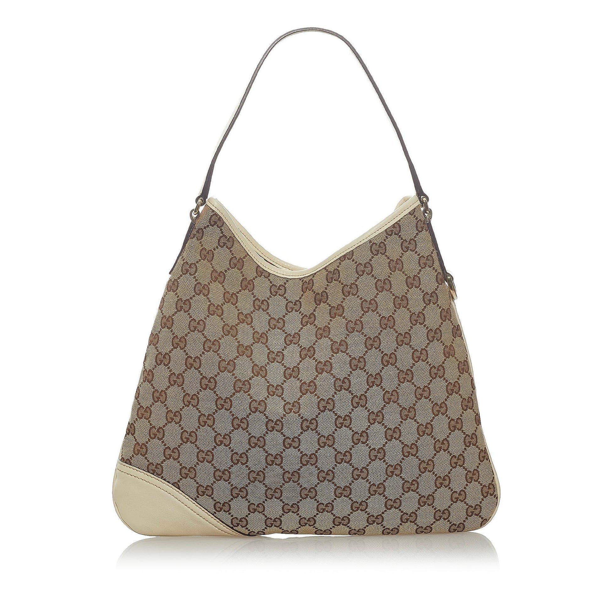 Gucci GG New Britt SHG Canvas White Brown Shoulder Bag