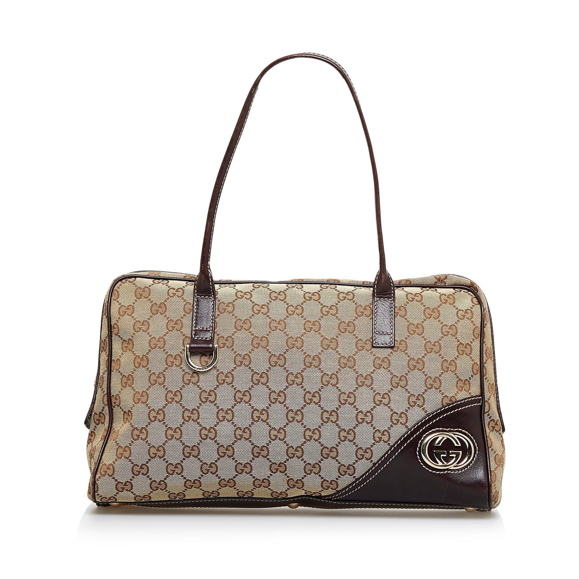 Gucci GG New Britt SHG-zjo0YD Canvas Brown Shoulder Bag