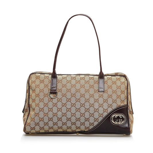 Gucci GG New Britt SHG-zjo0YD Canvas Brown Shoulder Bag