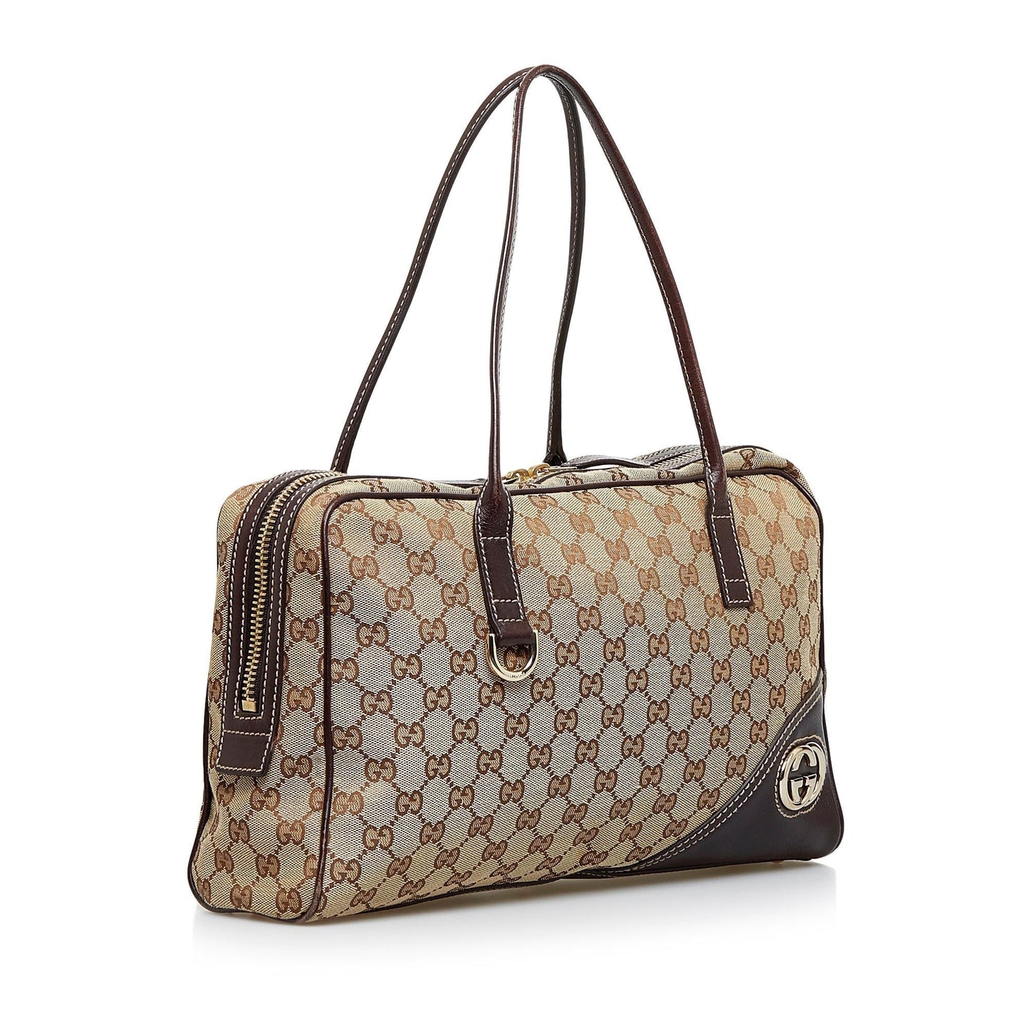 Gucci GG New Britt SHG-zjo0YD Canvas Brown Shoulder Bag