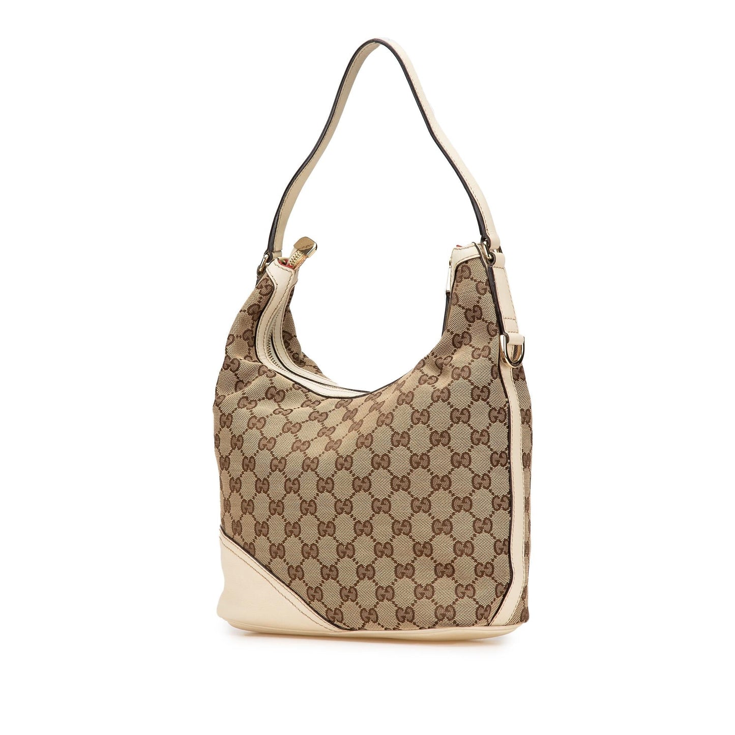 Gucci GG New Britt Canvas Calf White Brown Shoulder Bag Bag 1