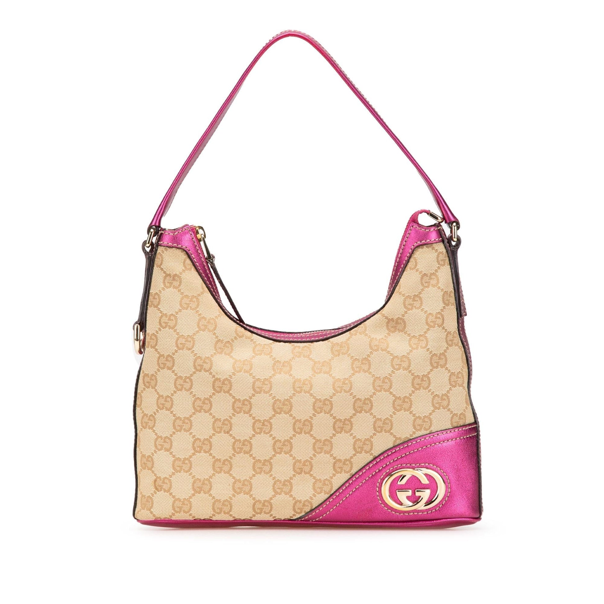 Gucci GG New Britt Canvas Brown Pink Shoulder Bag Bag 3