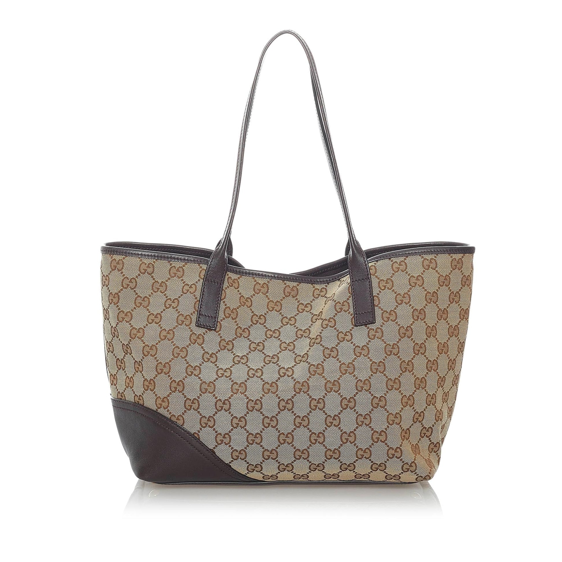 Gucci GG New Britt SHG Canvas Brown Tote Bag Bag Shg