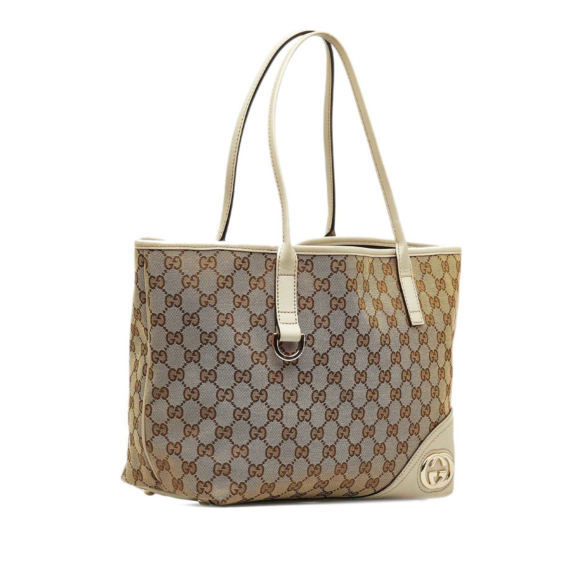 Gucci GG New Britt SHG-C4oQ72 Canvas Brown Tote Bag