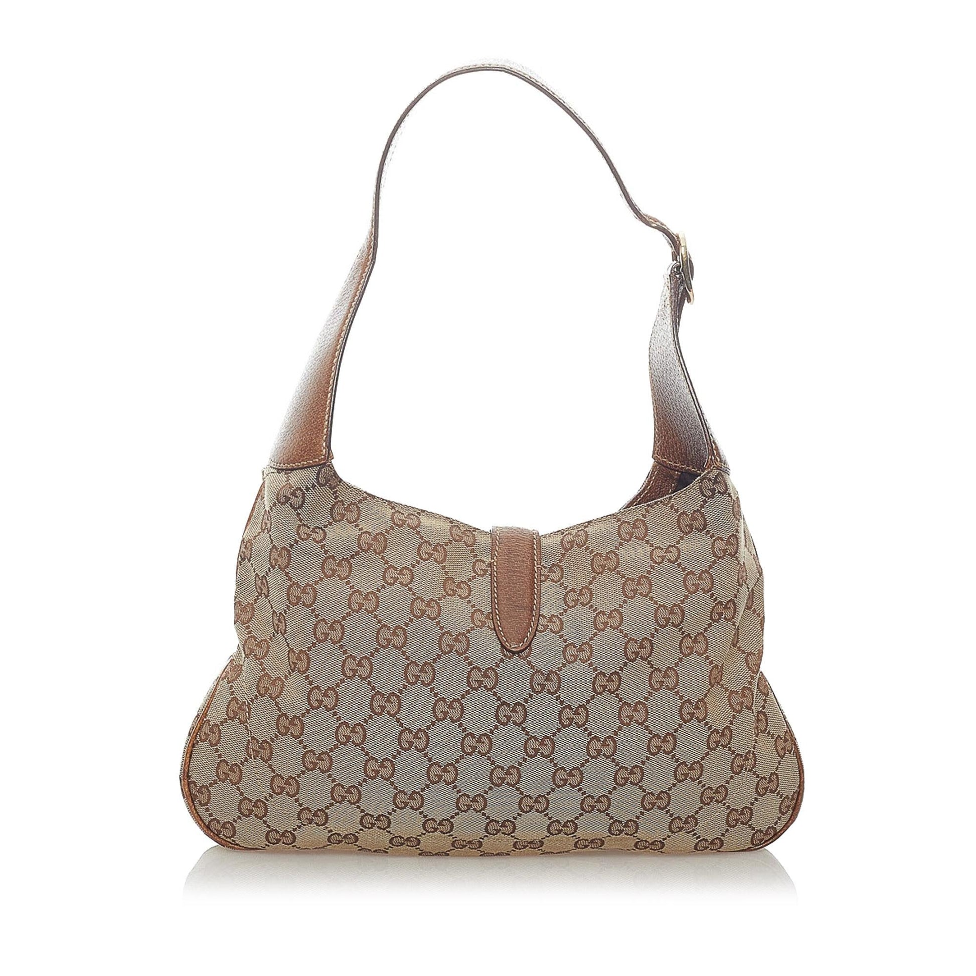 Gucci GG New Jackie SHG Canvas Brown Shoulder Bag
