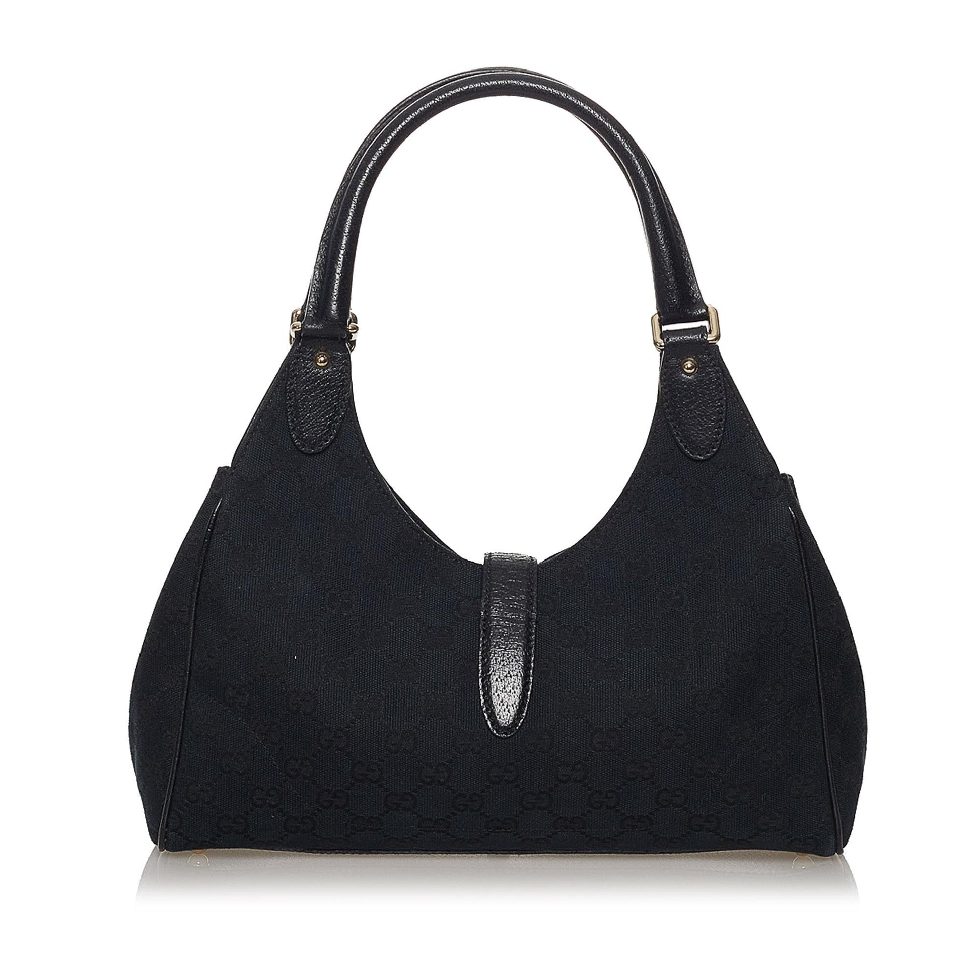 Gucci GG New Jackie SHG Canvas Black Shoulder Bag