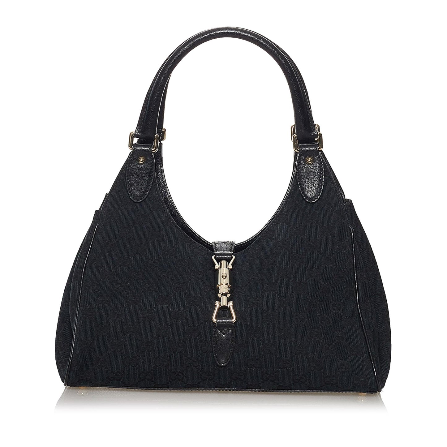 Gucci GG New Jackie SHG Canvas Black Shoulder Bag