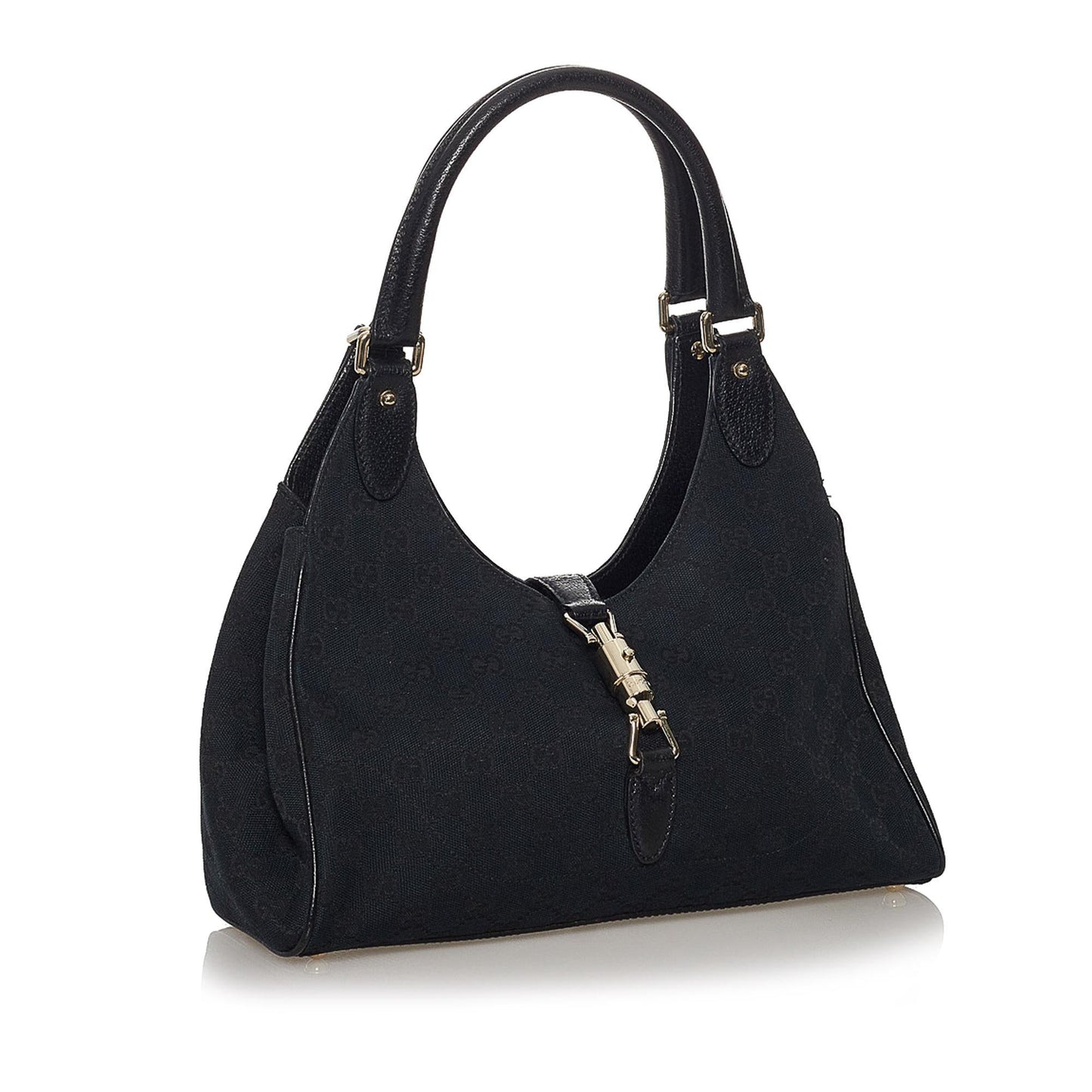 Gucci GG New Jackie SHG Canvas Black Shoulder Bag