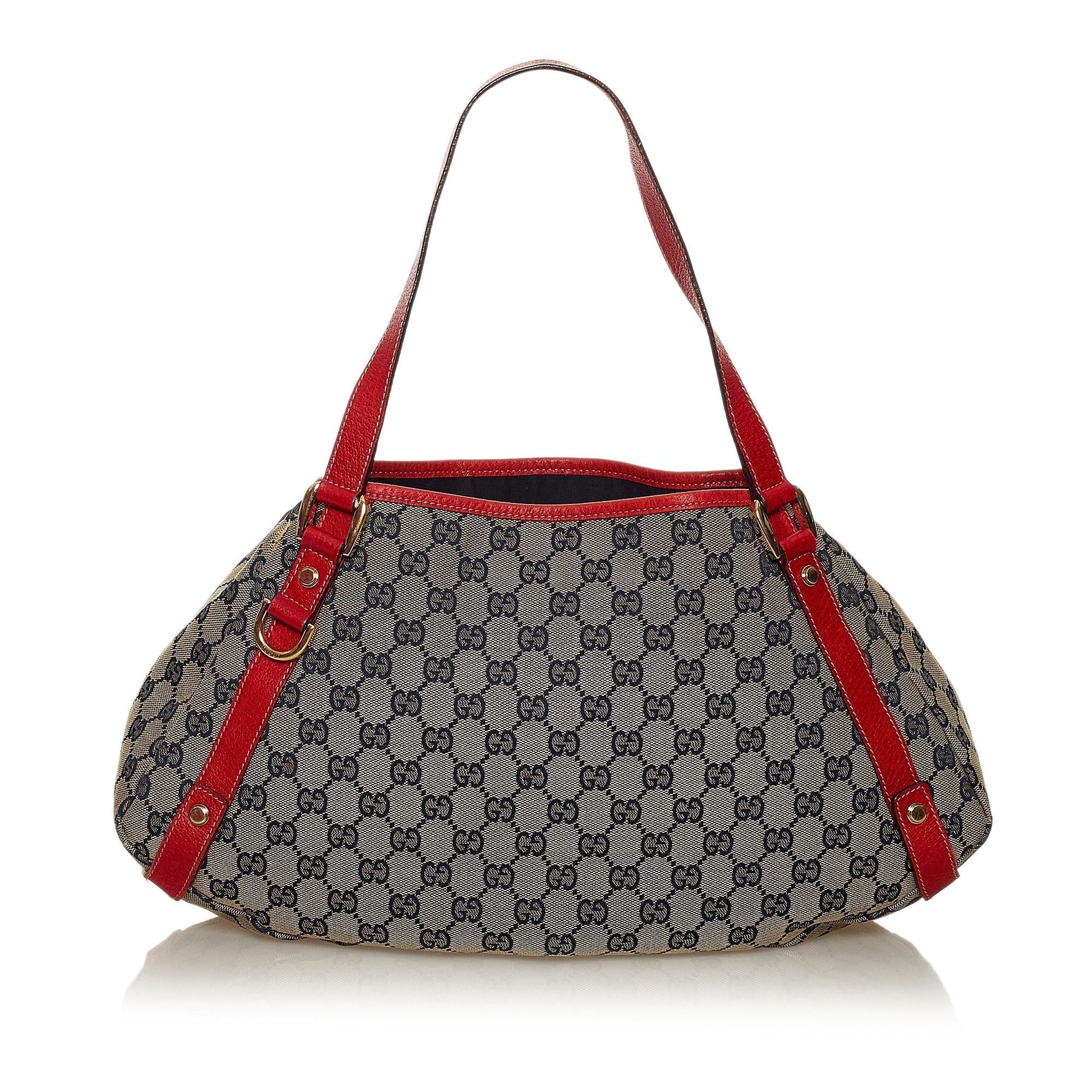 Gucci GG Pelham SHG Canvas Red Grey Shoulder Bag