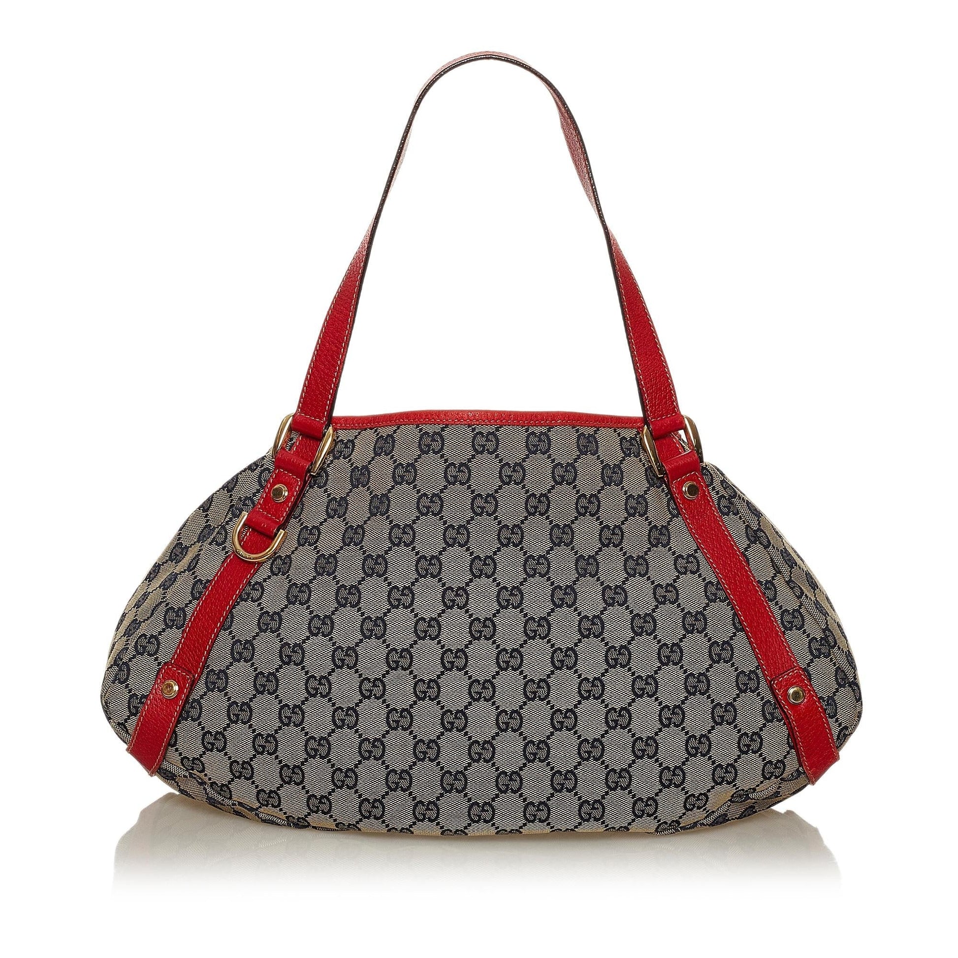 Gucci GG Pelham SHG Canvas Red Grey Shoulder Bag