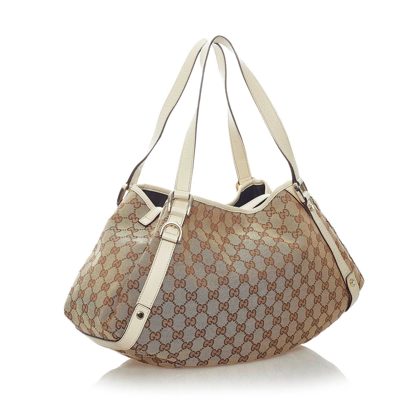Gucci GG Pelham SHG Canvas White Brown Shoulder Bag