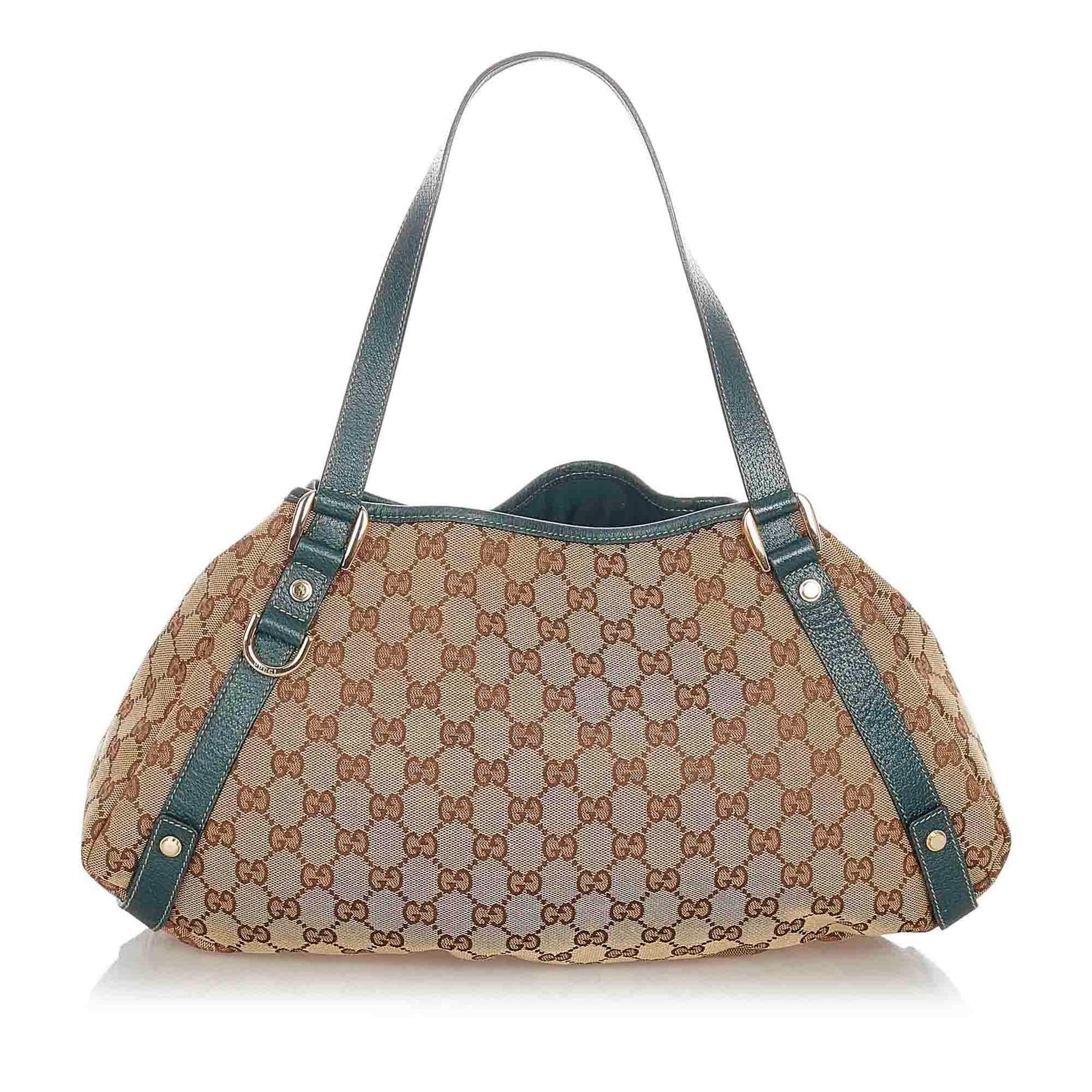 Gucci GG Pelham SHG Canvas Brown Green Shoulder Bag