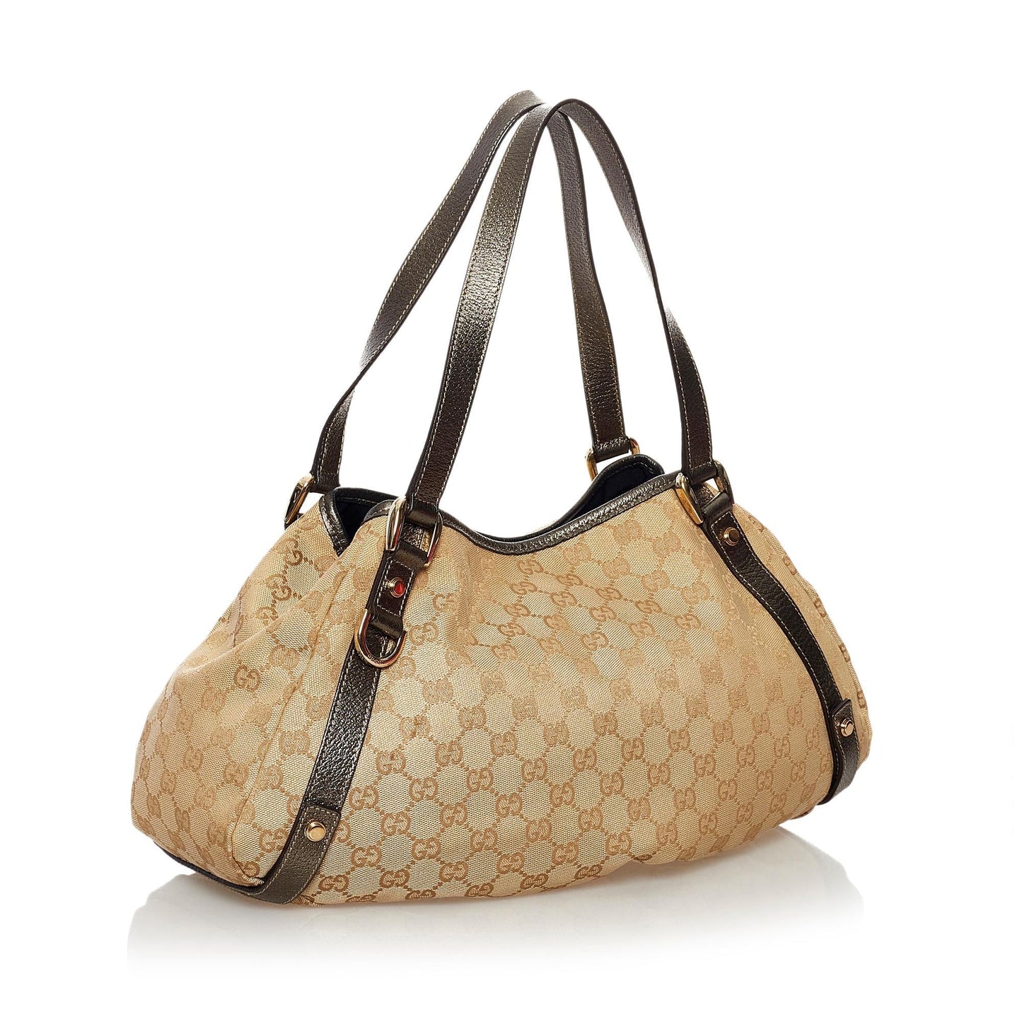 Gucci GG Pelham SHG Canvas Brown Gold Shoulder Bag