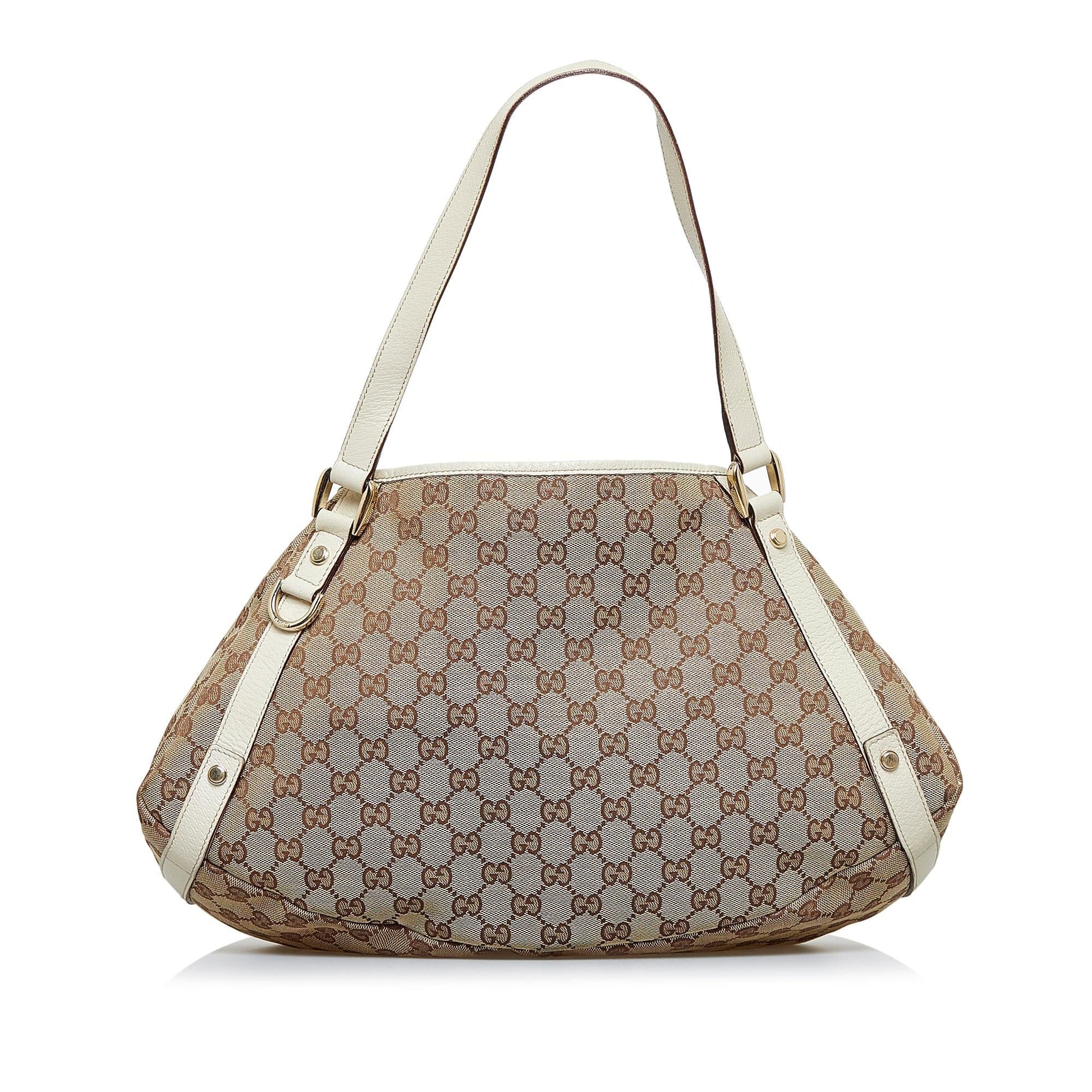 Gucci GG Pelham SHG-R62bHz Canvas Calf White Brown Shoulder Bag