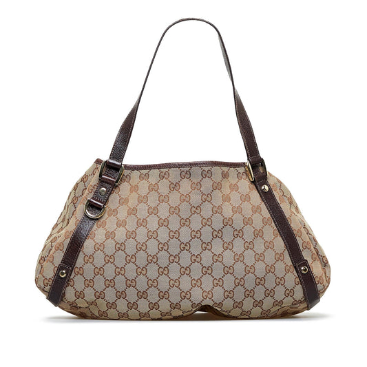 Gucci GG Pelham SHG-oLGWDu Canvas Calf Brown Shoulder Bag