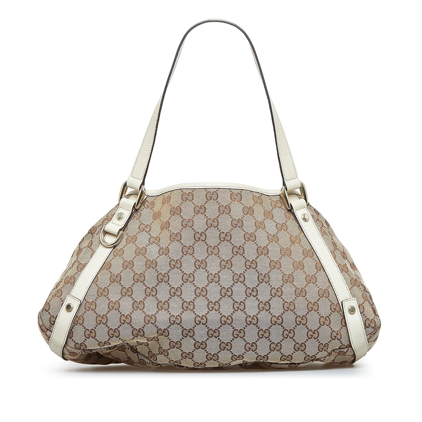 Gucci GG Pelham SHG-Cm5oMZ Canvas Calf White Brown Shoulder Bag