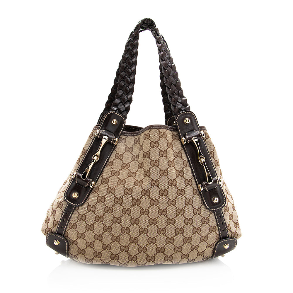 Gucci GG Pelham - FINAL SHF Leather Canvas Brown Beige Shoulder Bag