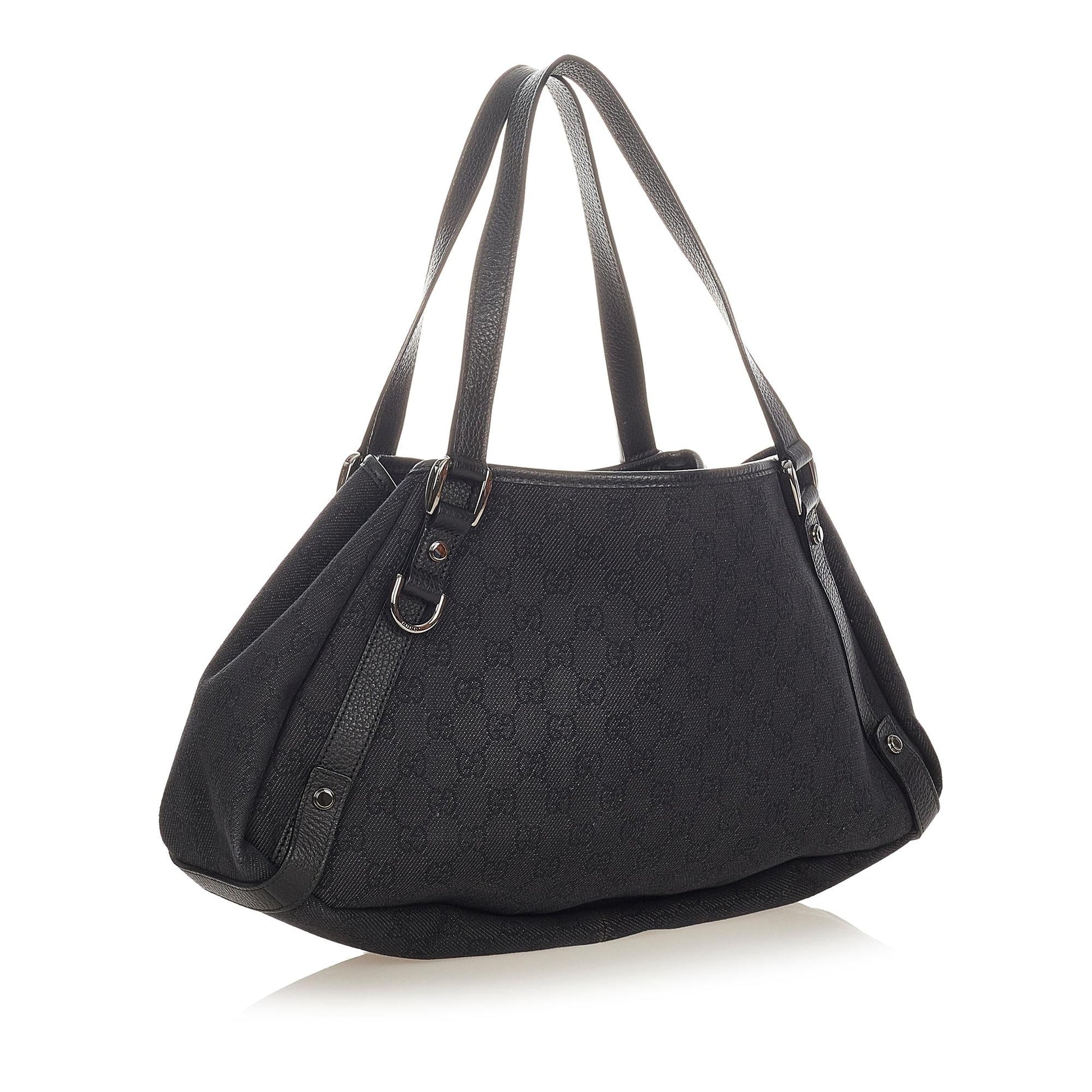 Gucci GG Pelham SHG Canvas Black Tote Bag 4