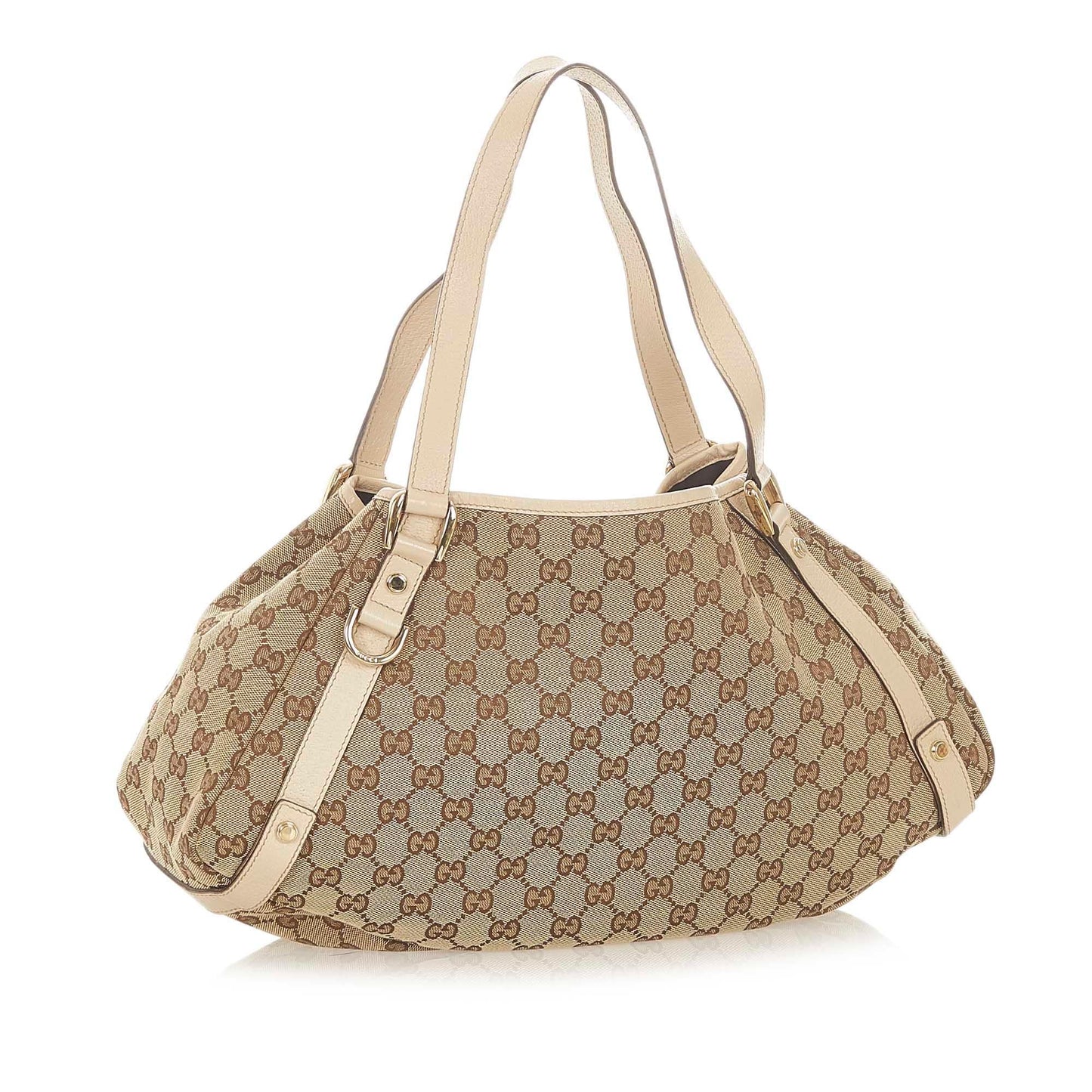 Gucci GG Pelham SHG Canvas White Brown Tote Bag 3