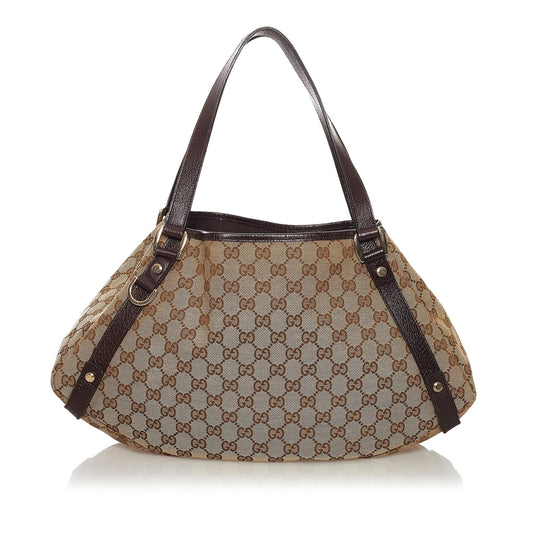 Gucci GG Pelham SHG Canvas Calf Brown Tote Bag