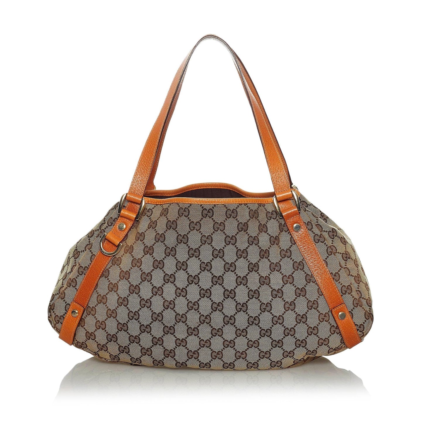Gucci GG Pelham SHG Canvas Brown Orange Tote Bag