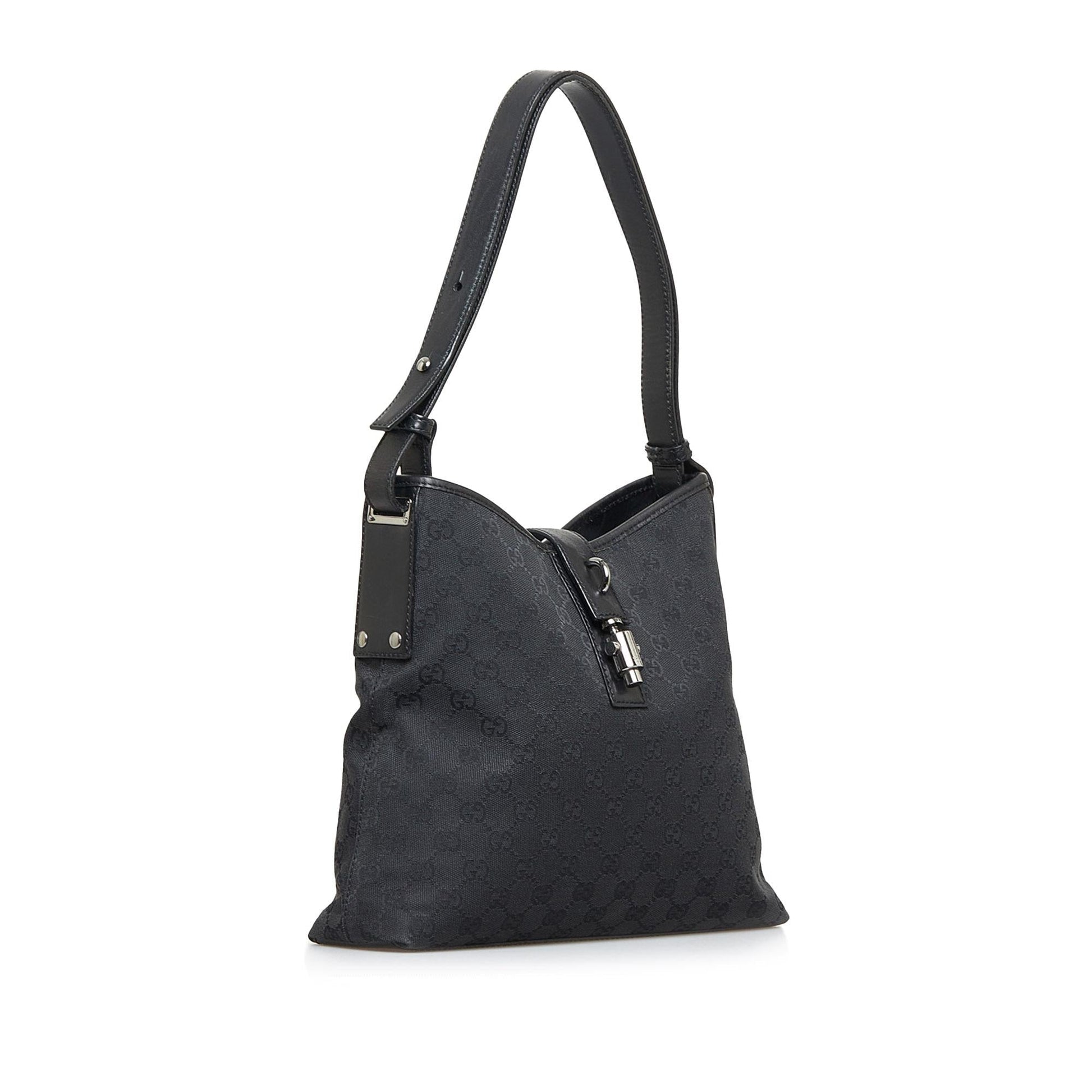 Gucci GG Piston SHG-UpkBKi Canvas Black Shoulder Bag