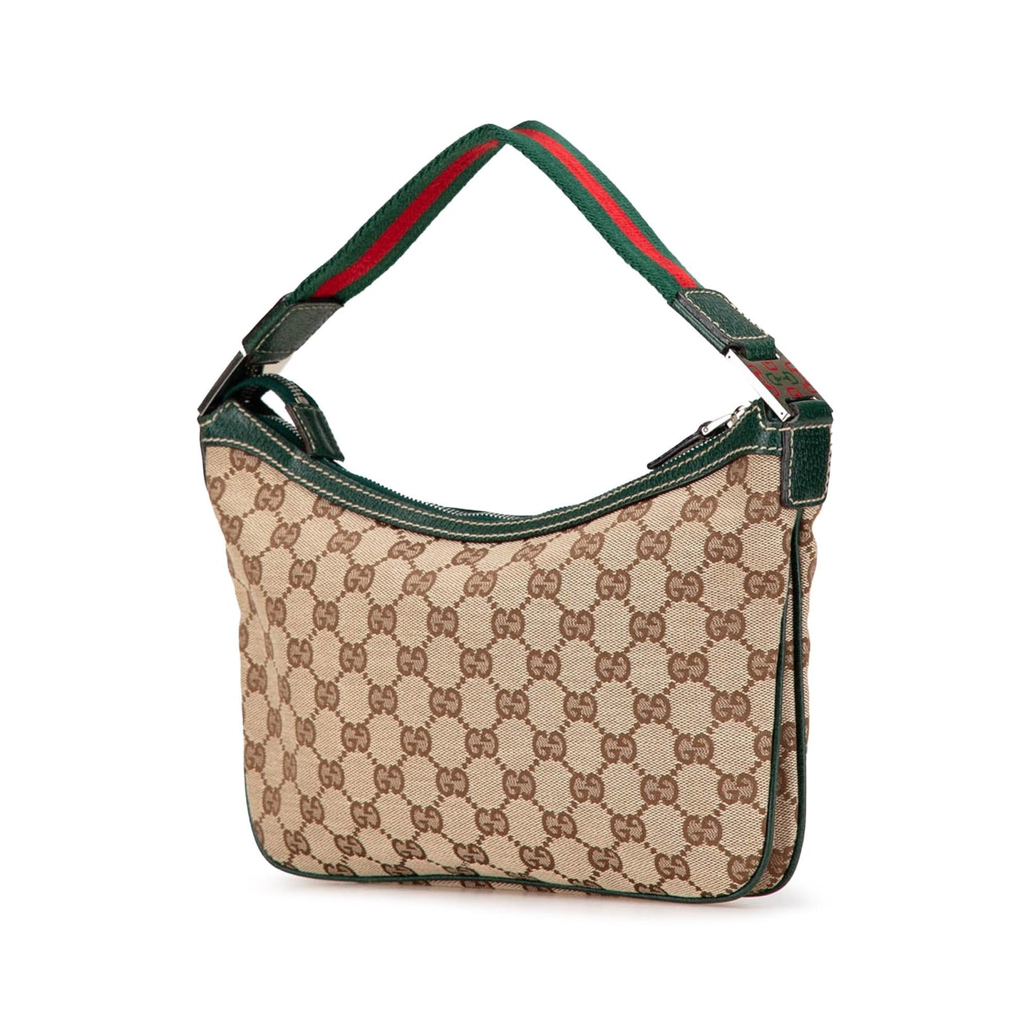 Gucci GG Pop Web Canvas Calf Brown Shoulder Bag