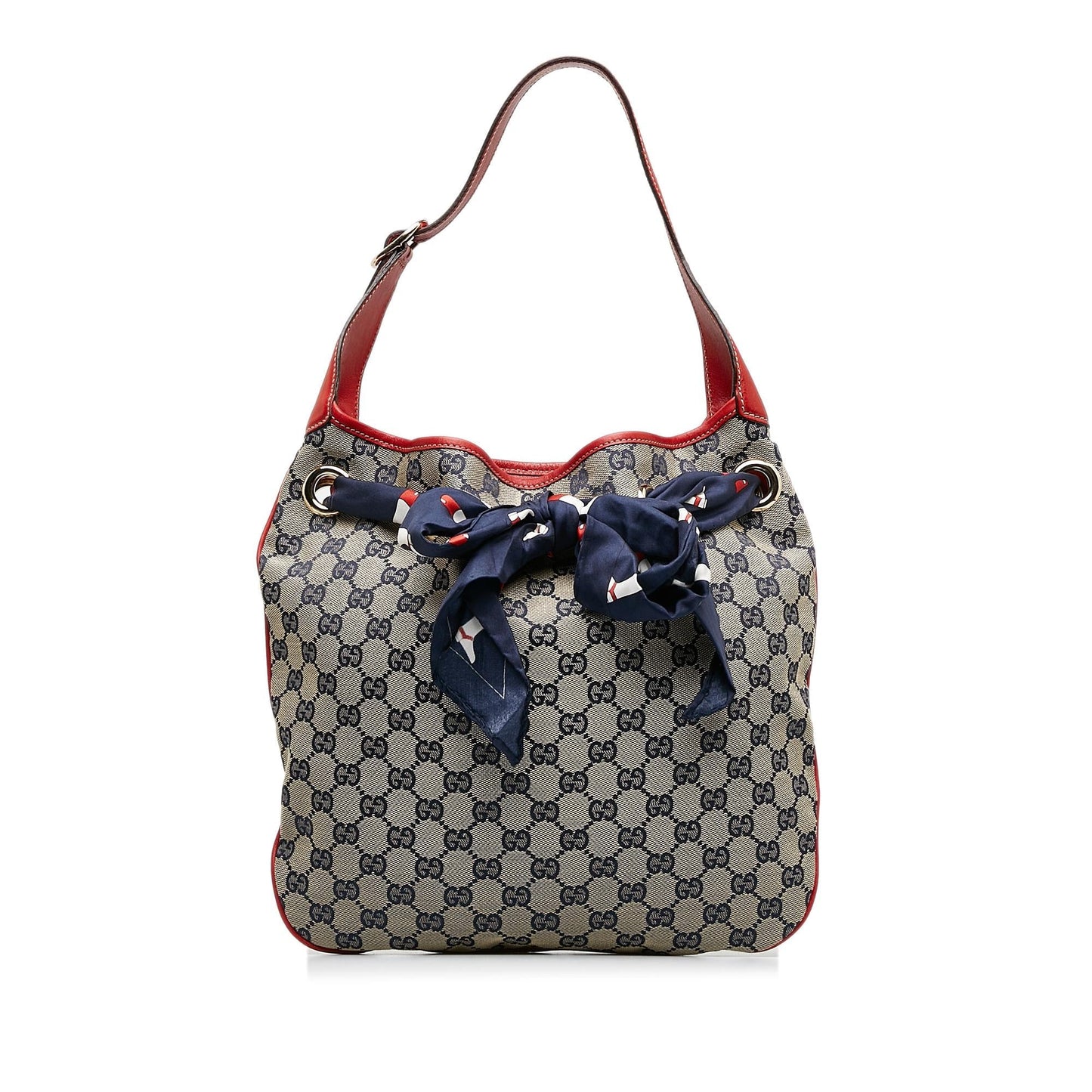 Gucci GG Positano SHG-M2VhaD Canvas Calf Brown Shoulder Bag
