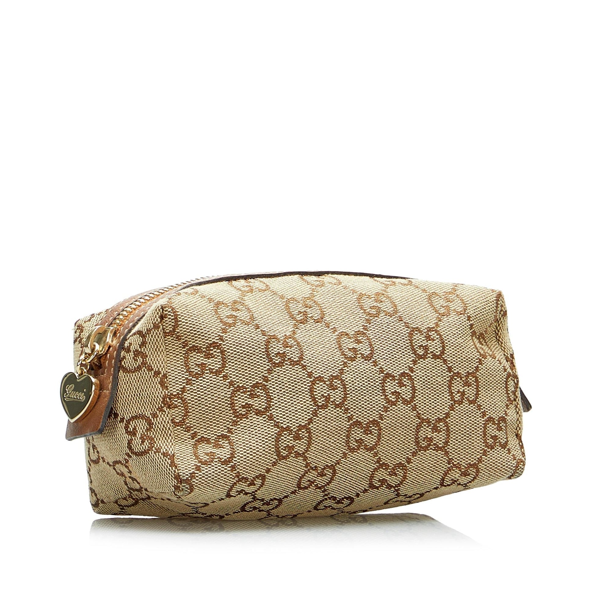 Gucci GG Pouch SHG-r3KPhH Canvas Brown Handbag