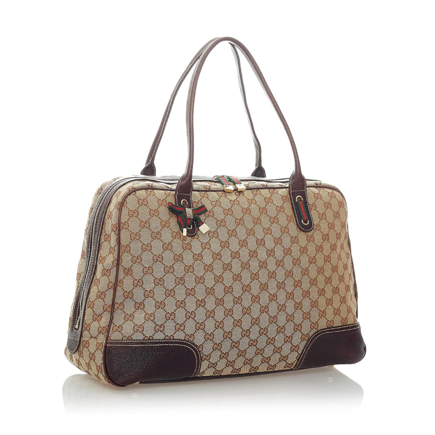 Gucci GG Princy SHG Canvas Brown Satchel Bag