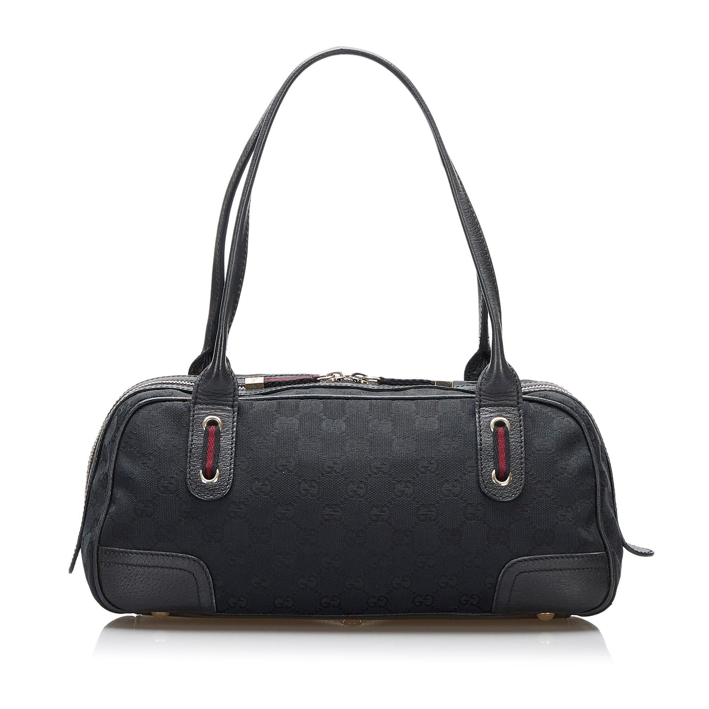 Gucci GG Princy SHG-MdPlET Canvas Black Satchel Bag