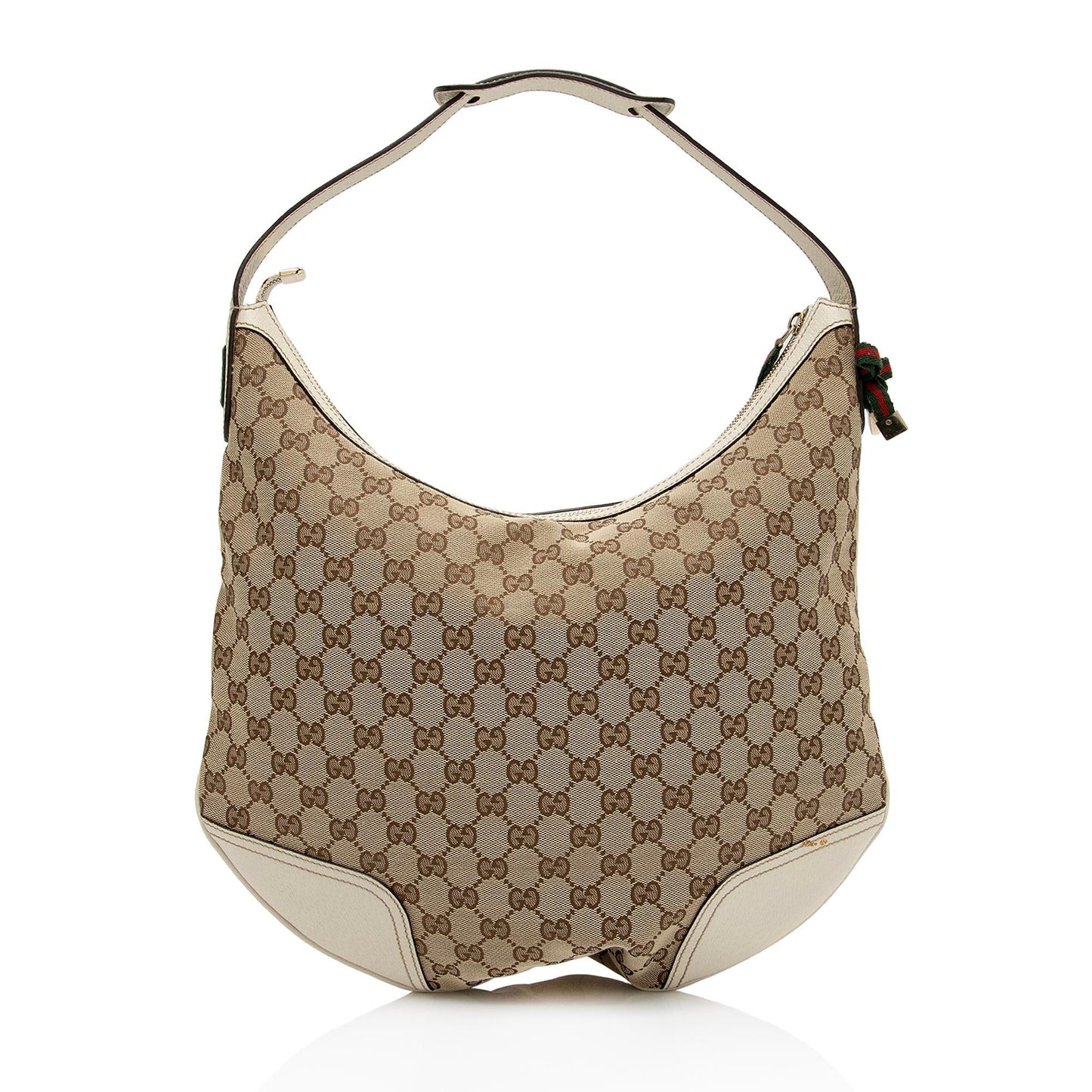 Gucci GG Princy SHF-nIZpdD Leather Canvas Nylon Beige Shoulder Bag