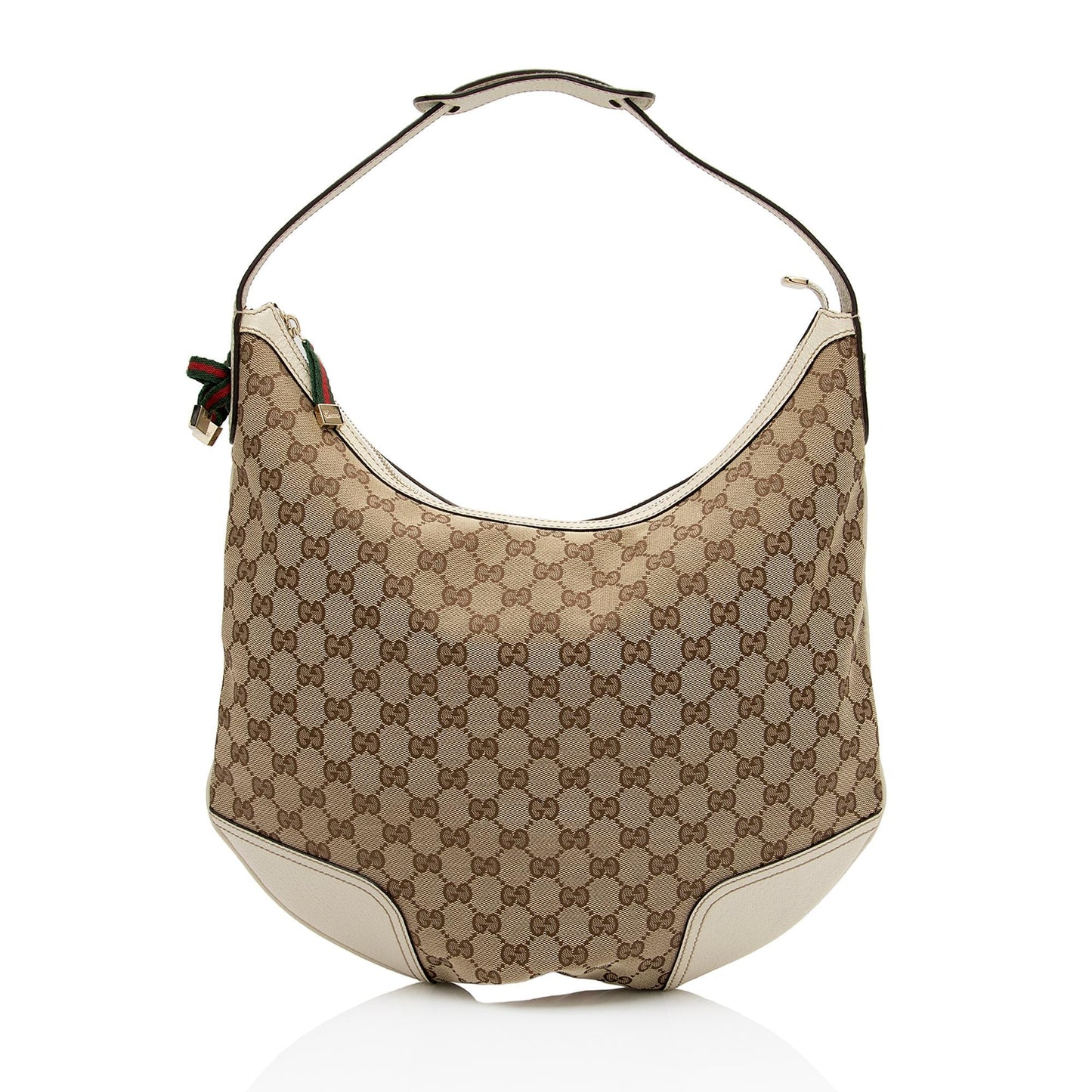 Gucci GG Princy SHF-nIZpdD Leather Canvas Nylon Beige Shoulder Bag