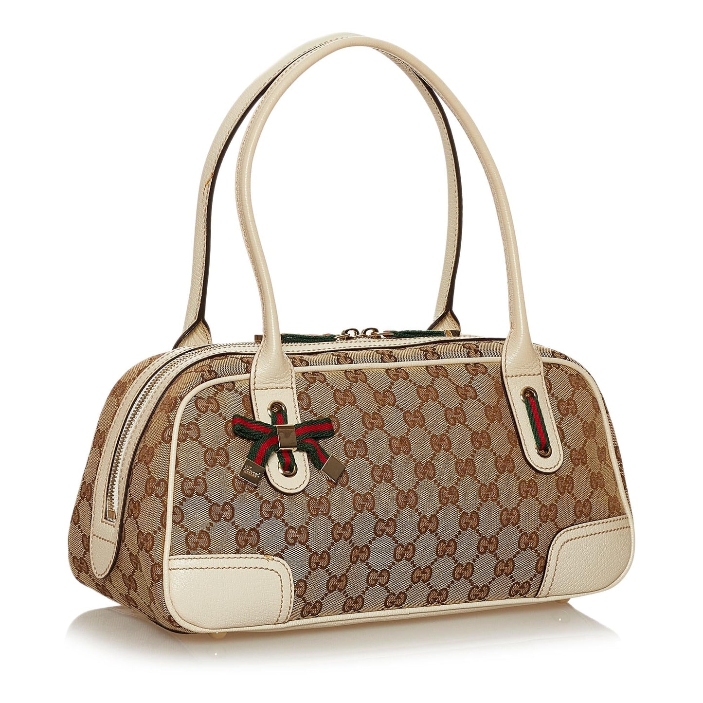 Gucci GG Princy SHG Canvas White Brown Shoulder Bag 3
