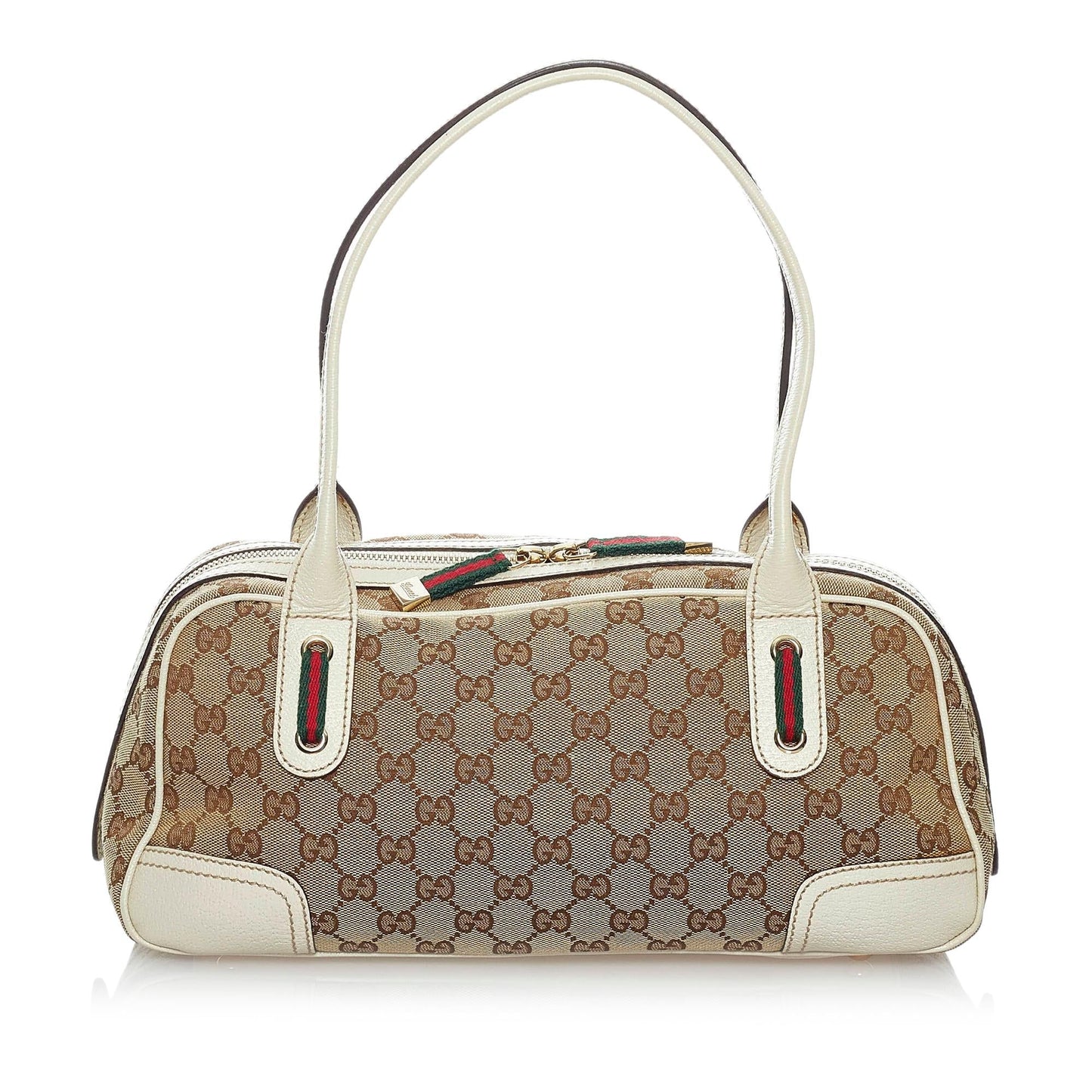 Gucci GG Princy SHG Canvas White Brown Shoulder Bag 4