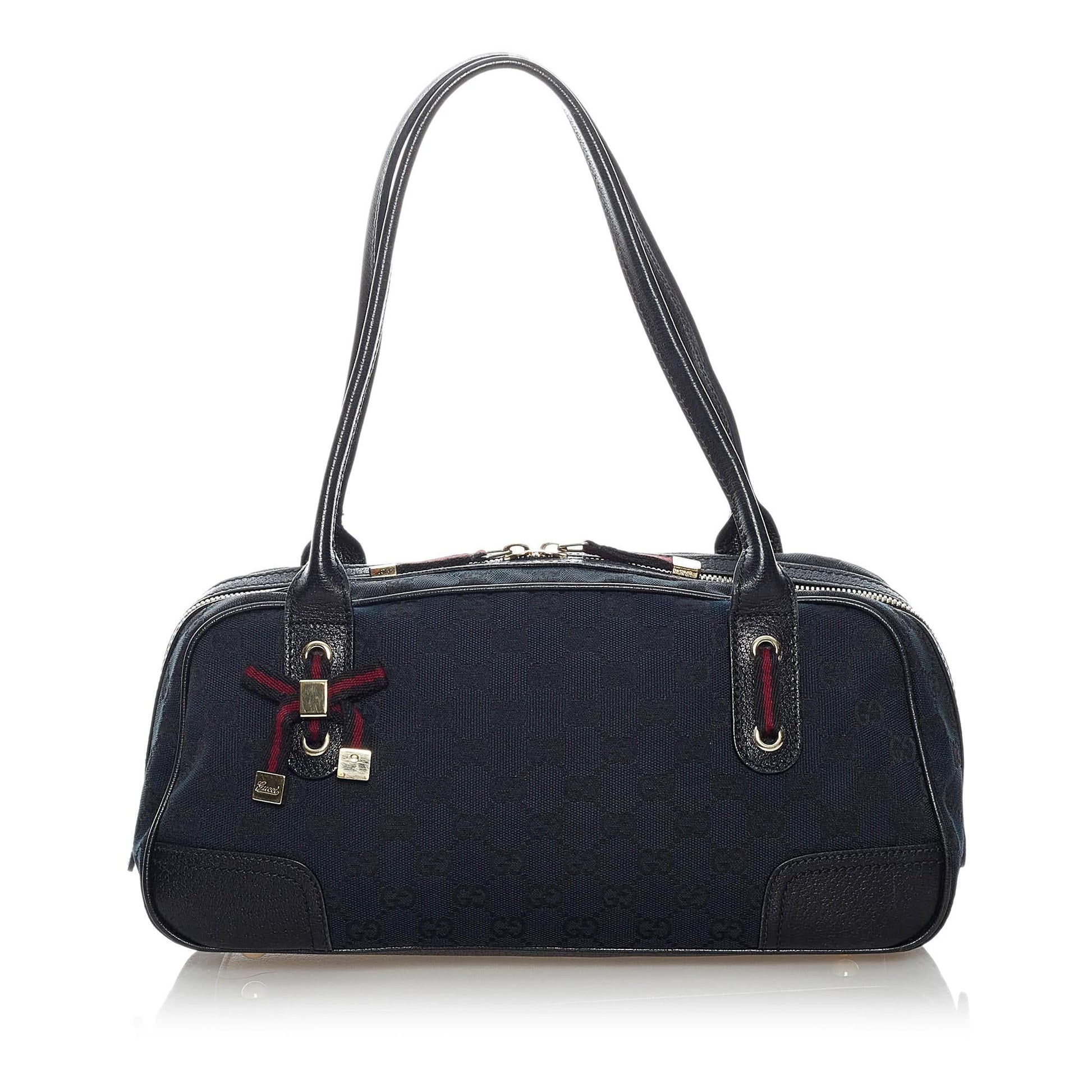 Gucci GG Princy SHG Canvas Black Shoulder Bag 5