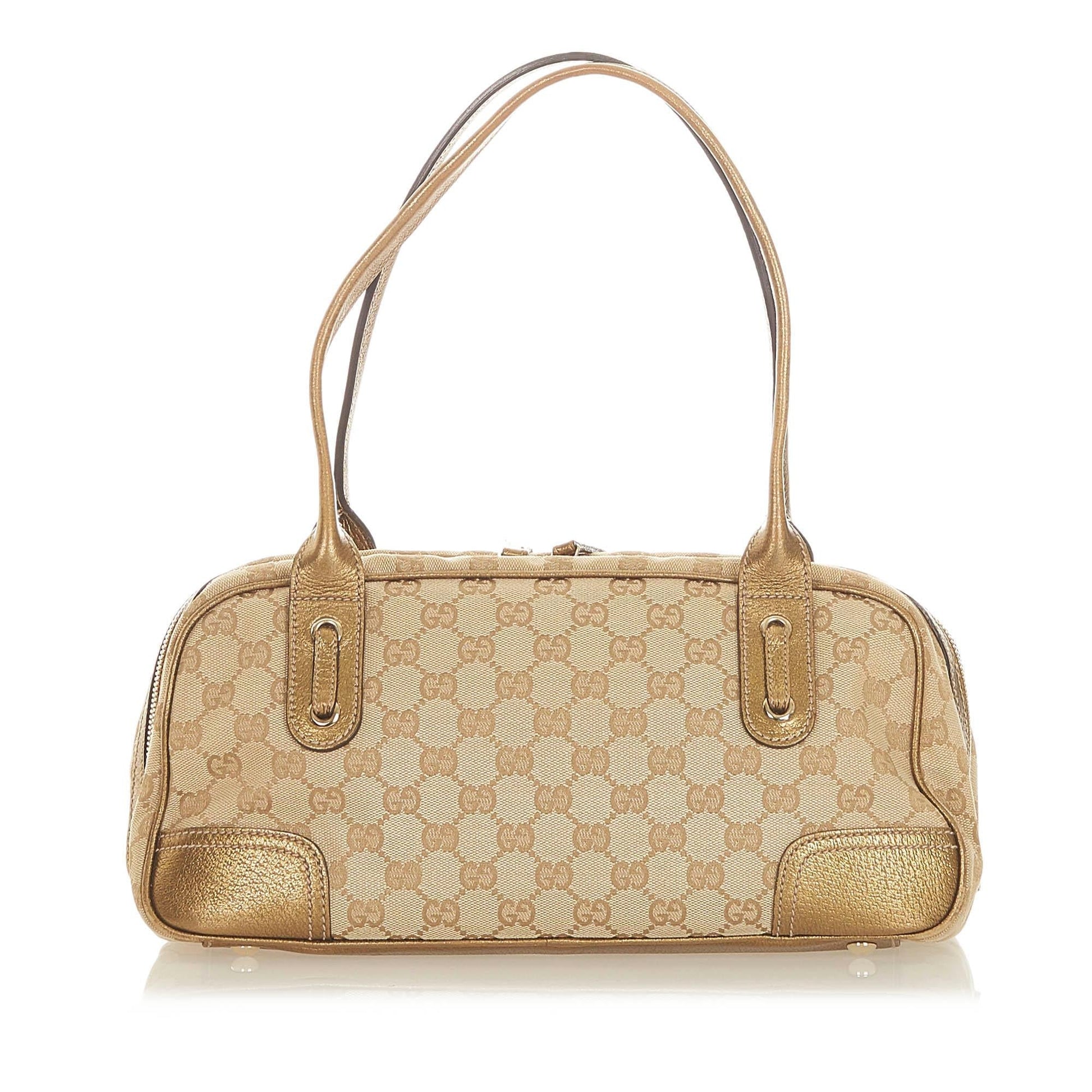 Gucci GG Princy SHG Canvas Brown Gold Shoulder Bag 3