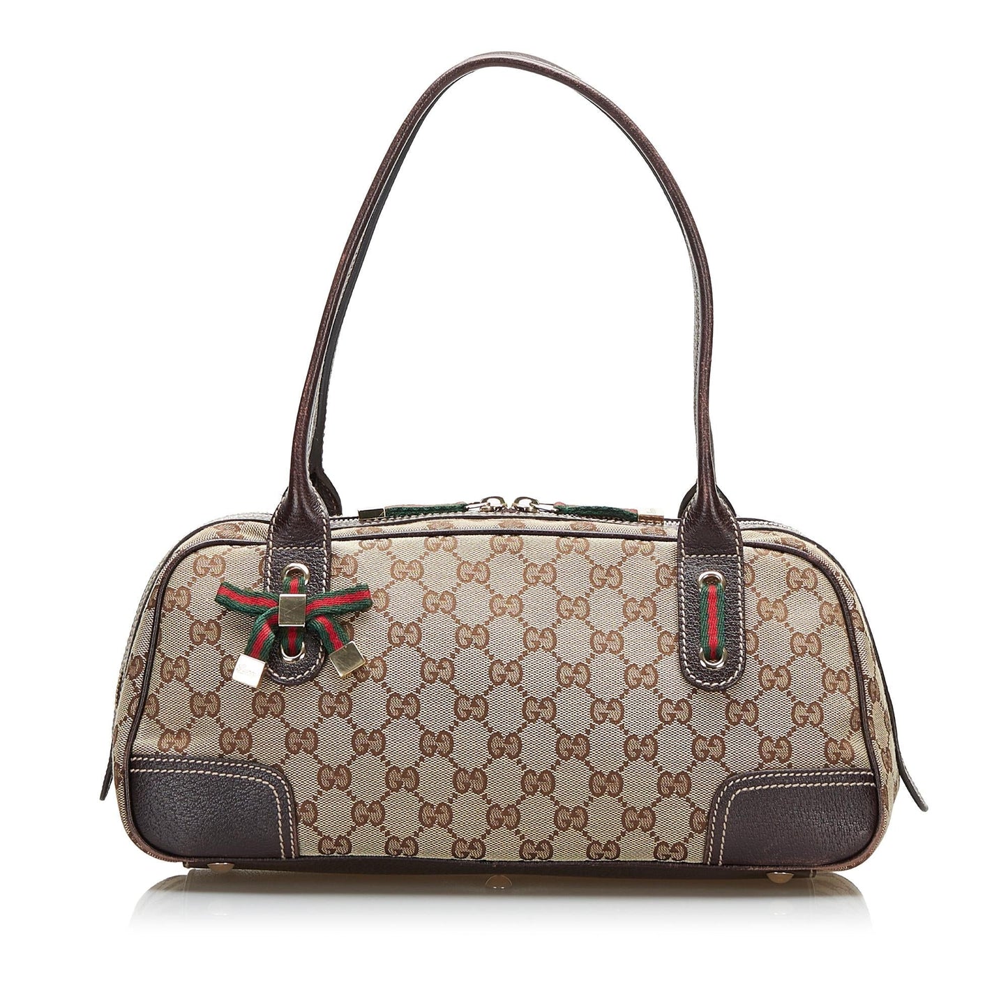 Gucci GG Princy SHG-e5qvjf Canvas Calf Brown Shoulder Bag
