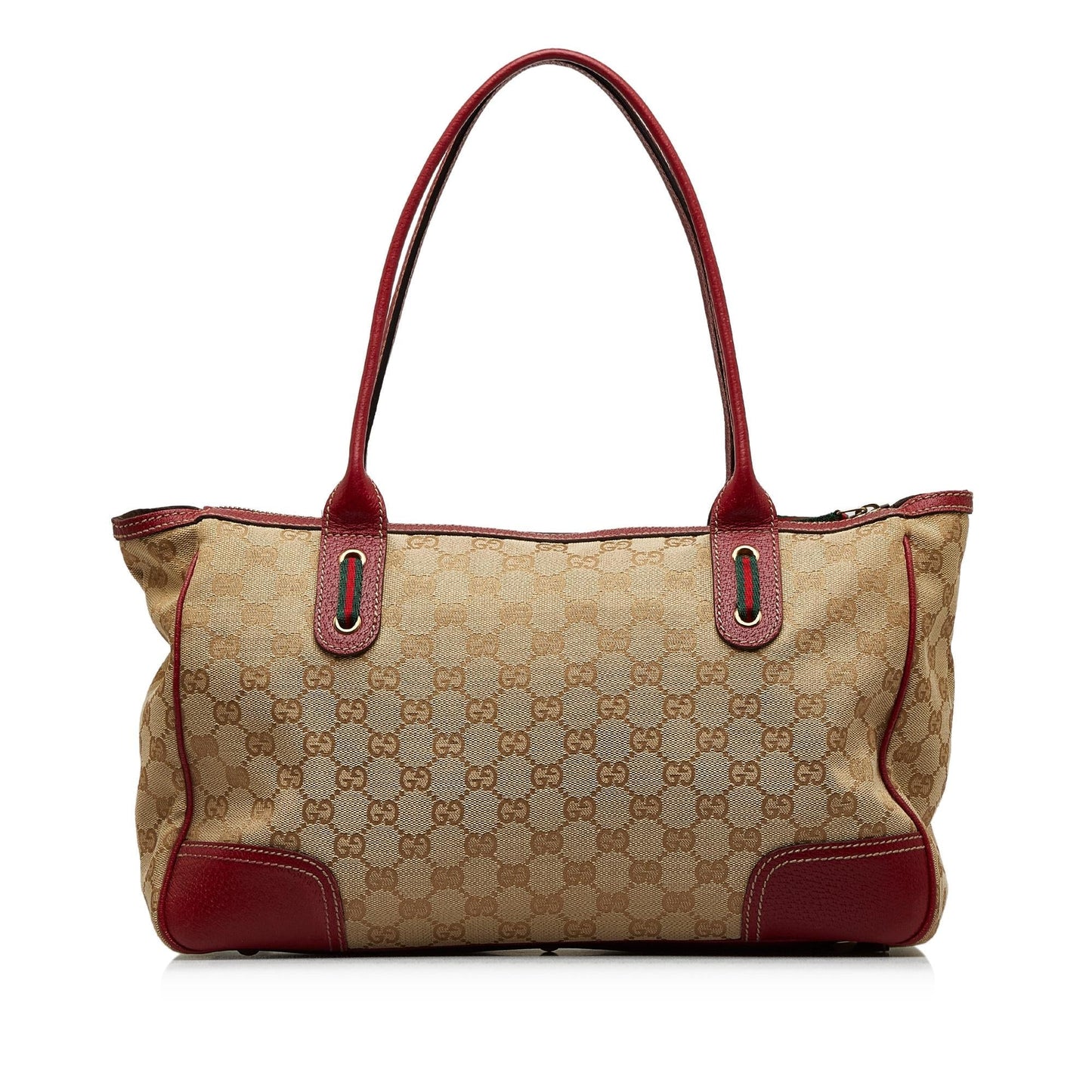 Gucci GG Princy SHG-AimdEH Canvas Calf Brown Red Shoulder Bag