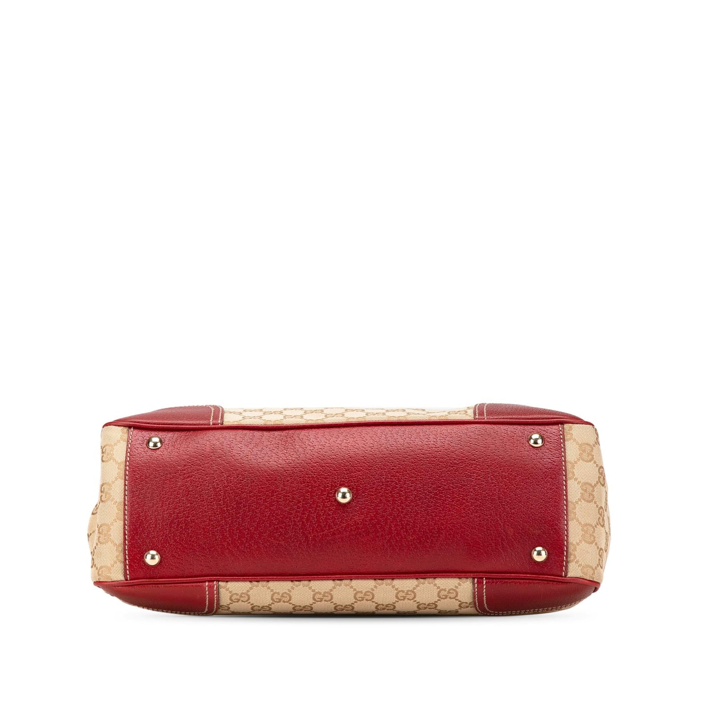 Gucci GG Princy Canvas Calf Brown Red Shoulder Bag Shoulder Bag
