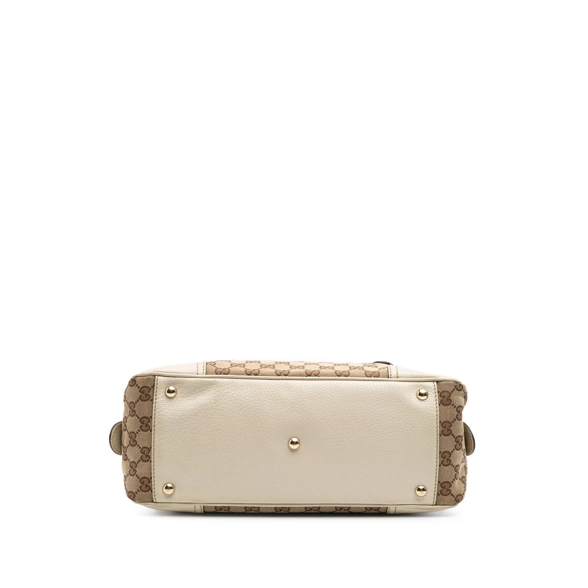 Gucci GG Princy Canvas White Brown Shoulder Bag