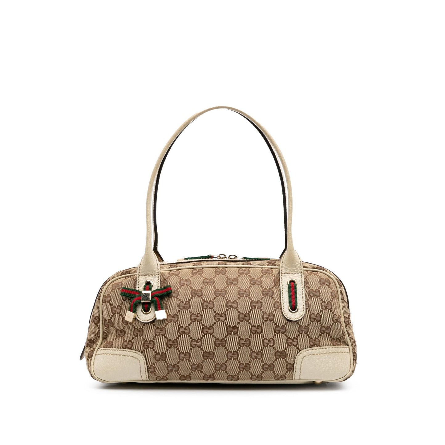 Gucci GG Princy Canvas White Brown Shoulder Bag