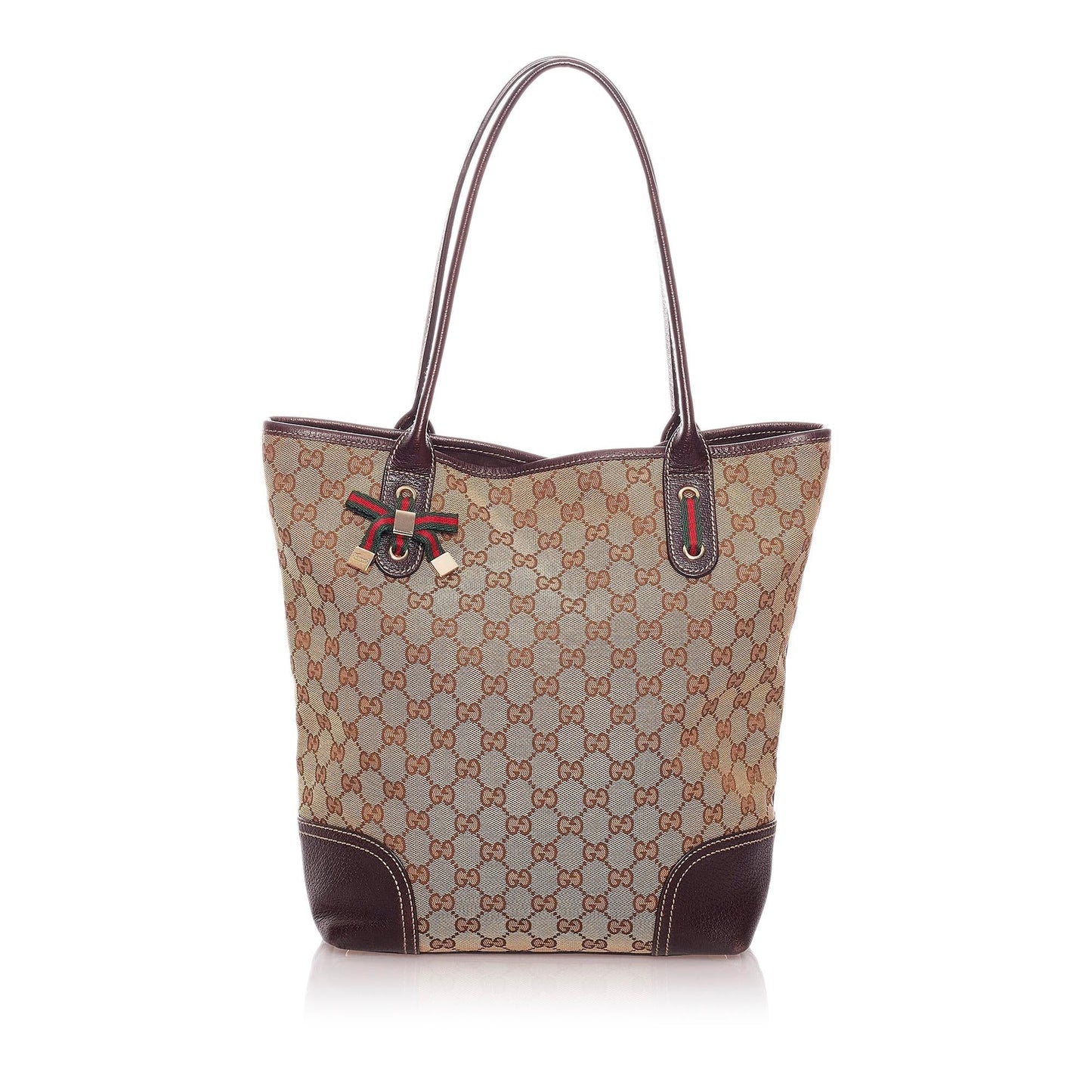 Gucci GG Princy SHG Canvas Brown Tote Bag 5