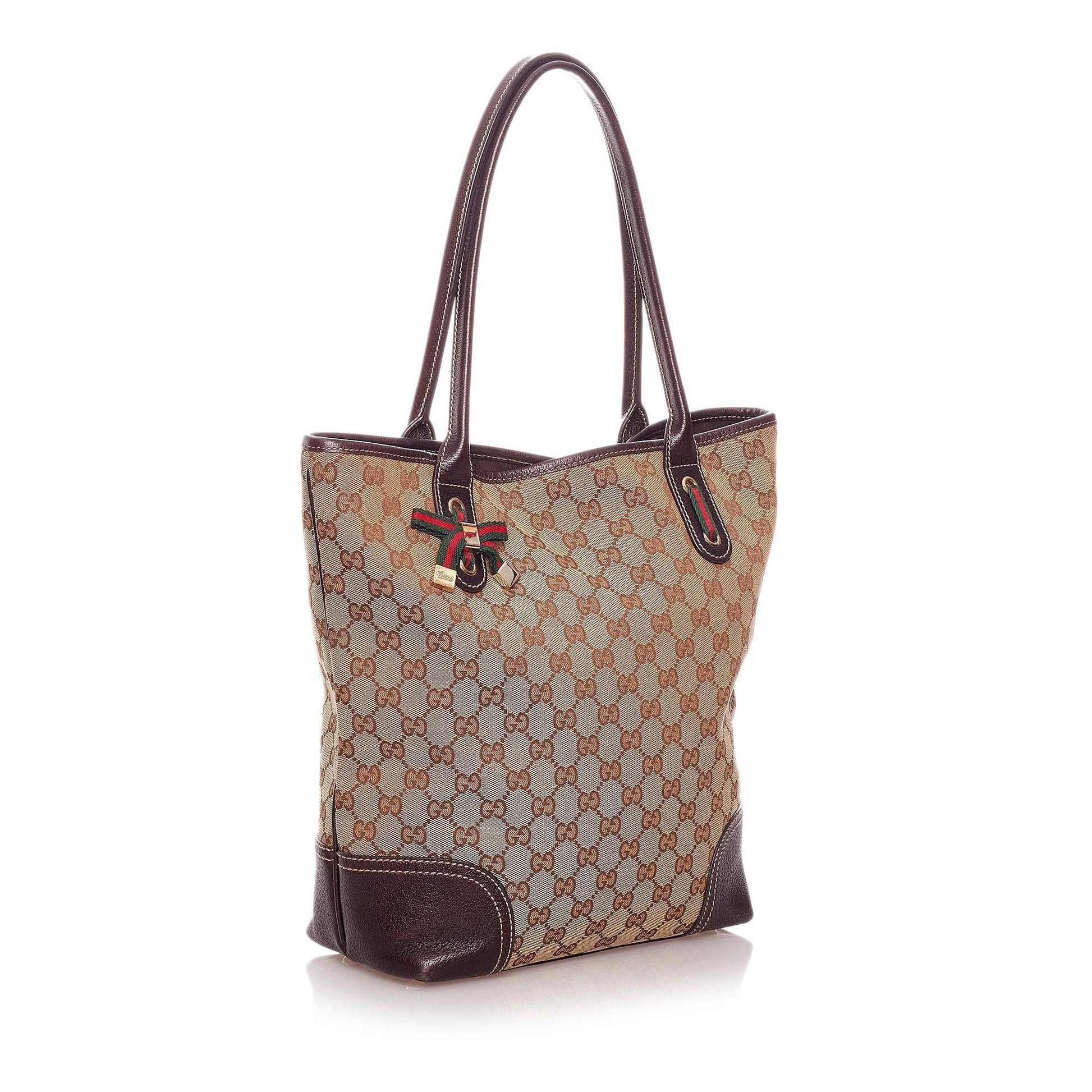 Gucci GG Princy SHG Canvas Brown Tote Bag 5