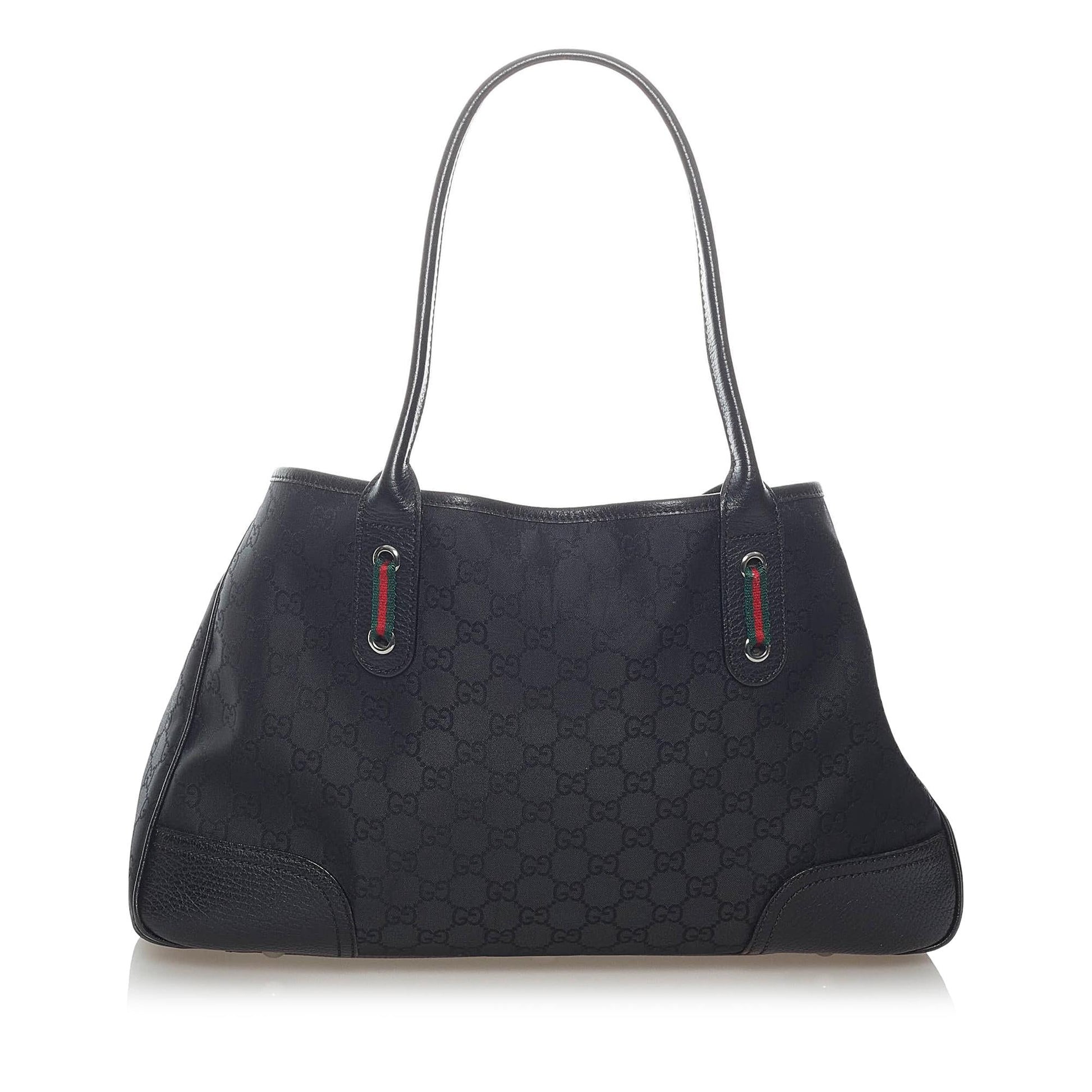 Gucci GG Princy SHG Canvas Black Tote Bag Bag Shg