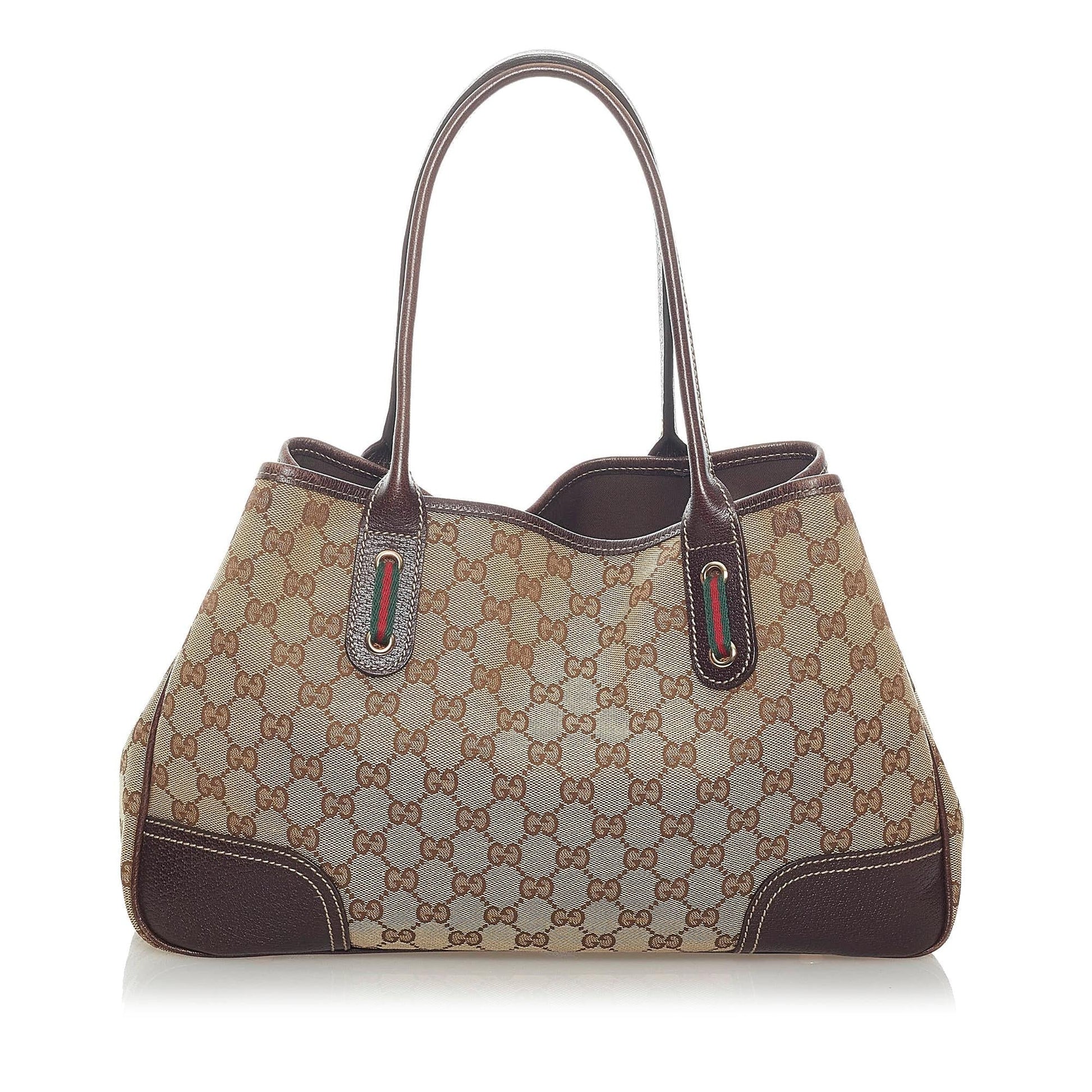 Gucci GG Princy SHG Canvas Brown Tote Bag