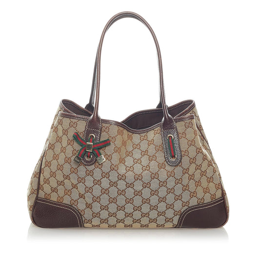 Gucci GG Princy SHG Canvas Brown Tote Bag
