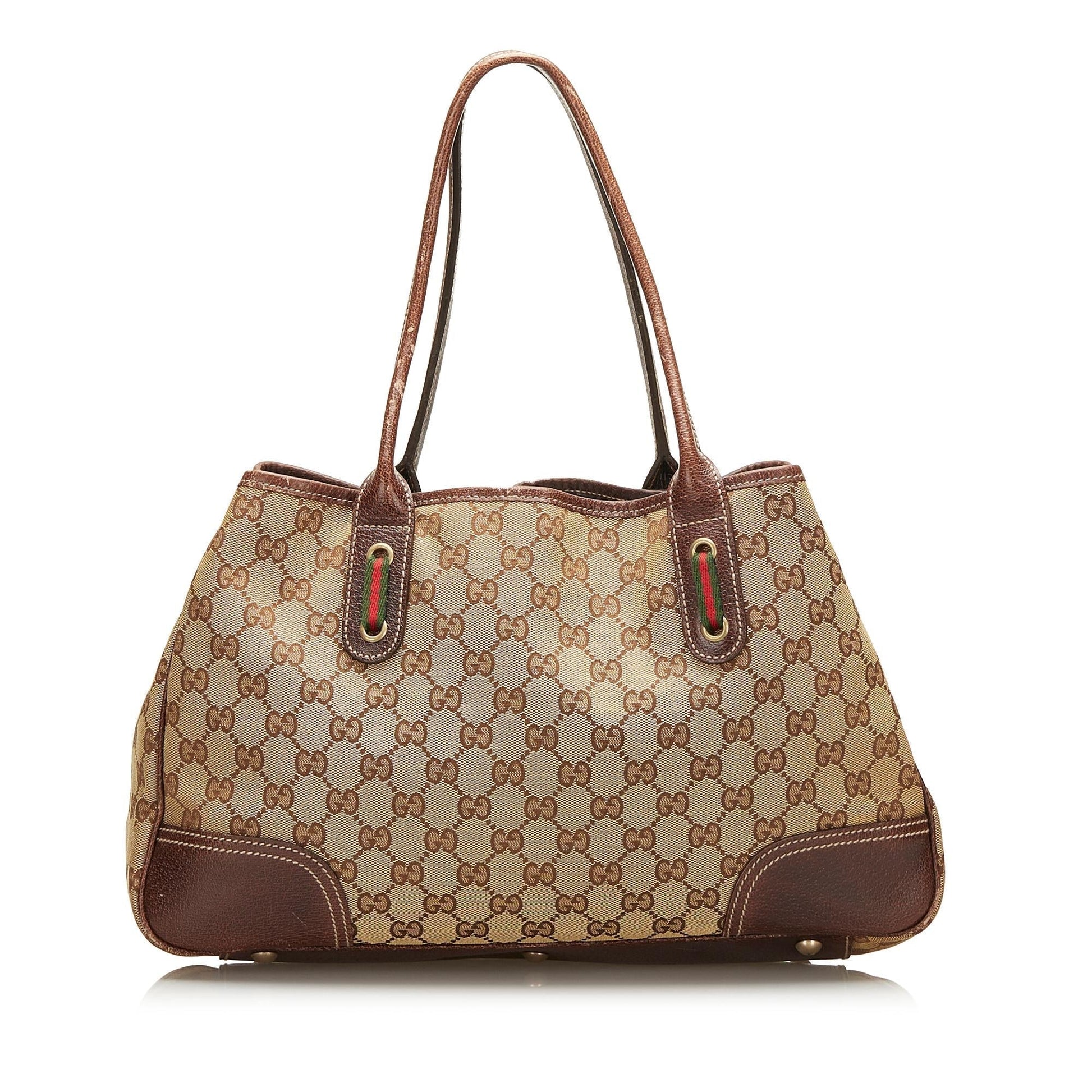 Gucci GG Princy SHG-r8NuVq Canvas Brown Tote Bag