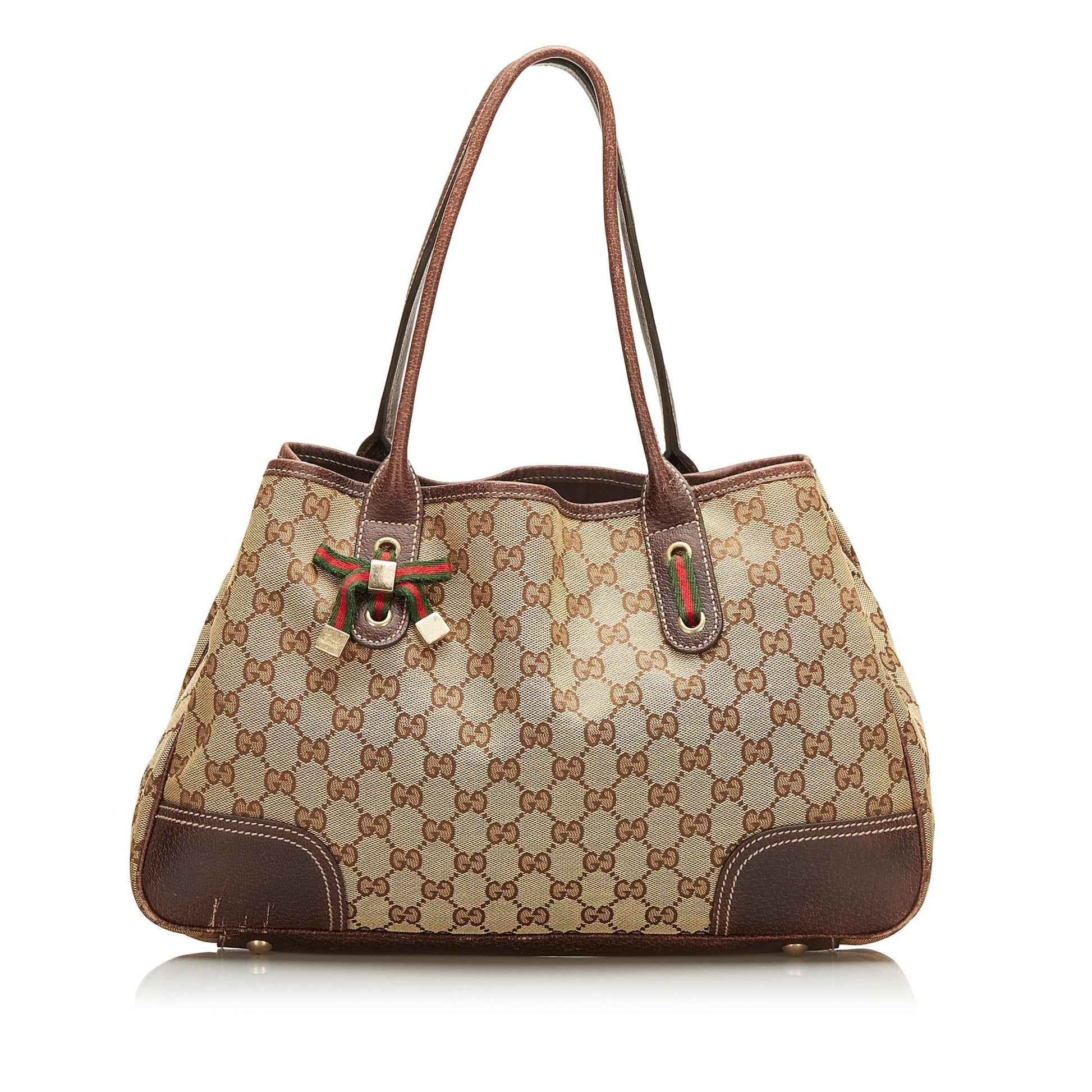 Gucci GG Princy SHG-r8NuVq Canvas Brown Tote Bag
