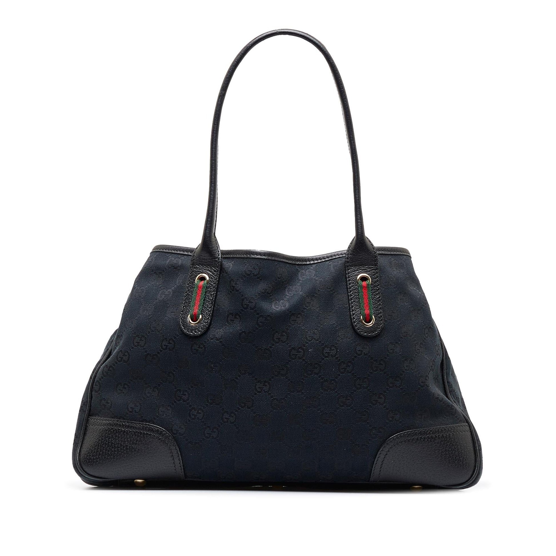 Gucci GG Princy SHG-RgGUyG Canvas Black Tote Bag